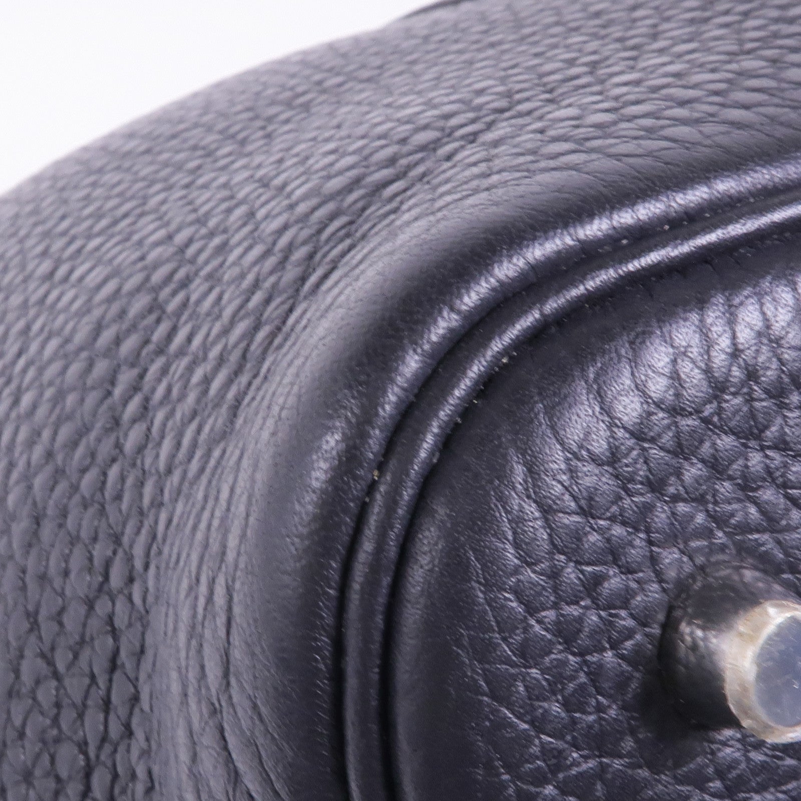 HERMES Clemence皮革Picotin MM銀扣手挽袋89 Noir