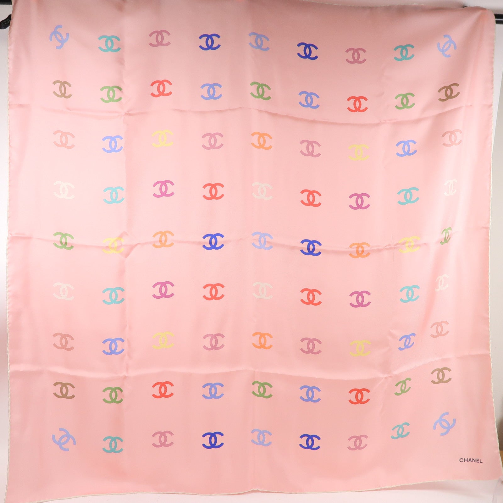 CHANEL 絲質Scarf絲巾粉紅色