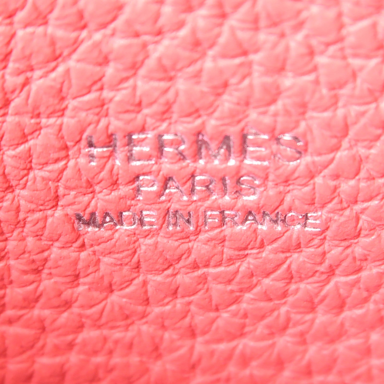 HERMES Clemence皮革So Kelly銀扣肩背袋Rose Lipstick
