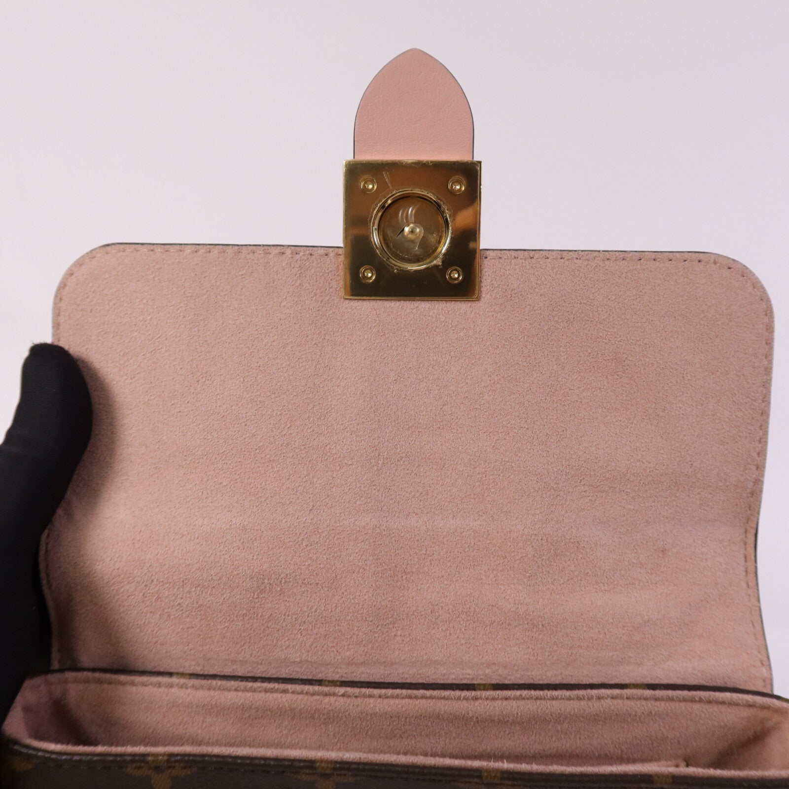 LOUIS VUITTON Monogram Locky BB金扣手挽肩背兩用袋
