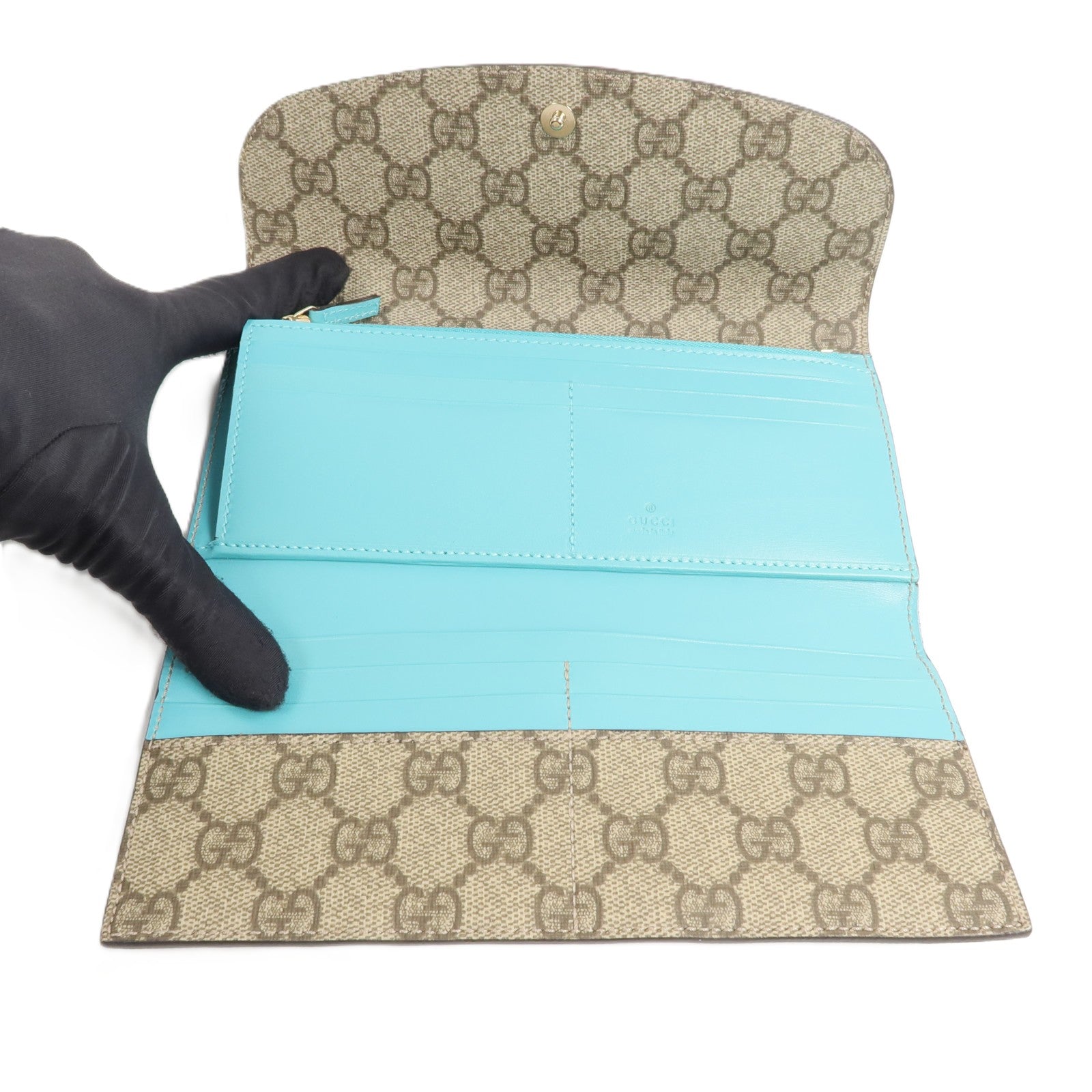 GUCCI 塗層帆布Long Wallet長錢包
