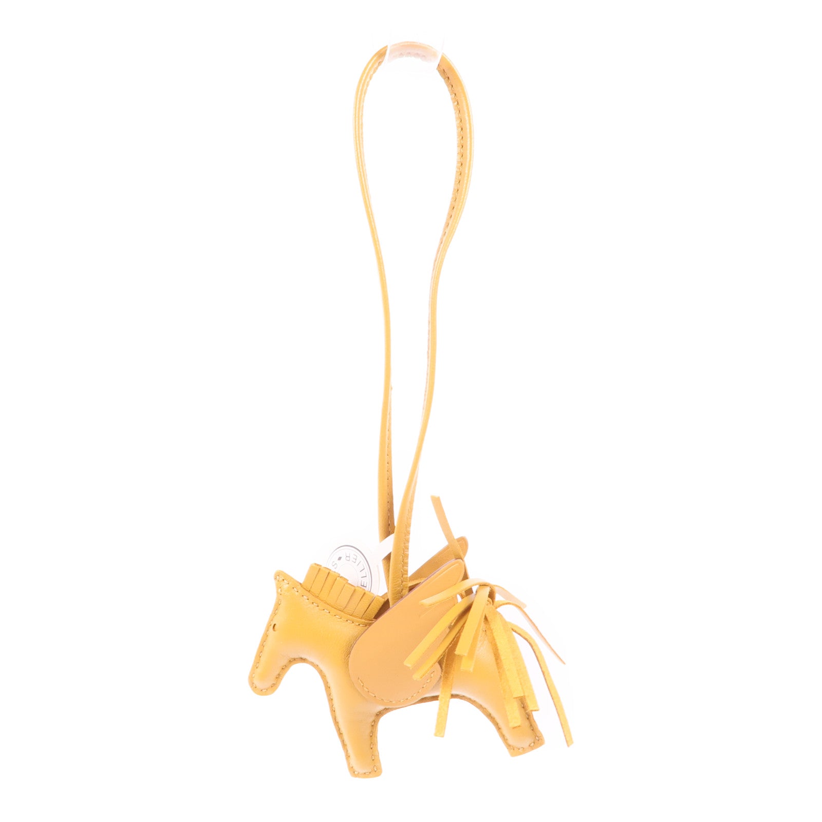 HERMES Swift皮革Rodeo Pegase PM掛飾Gold