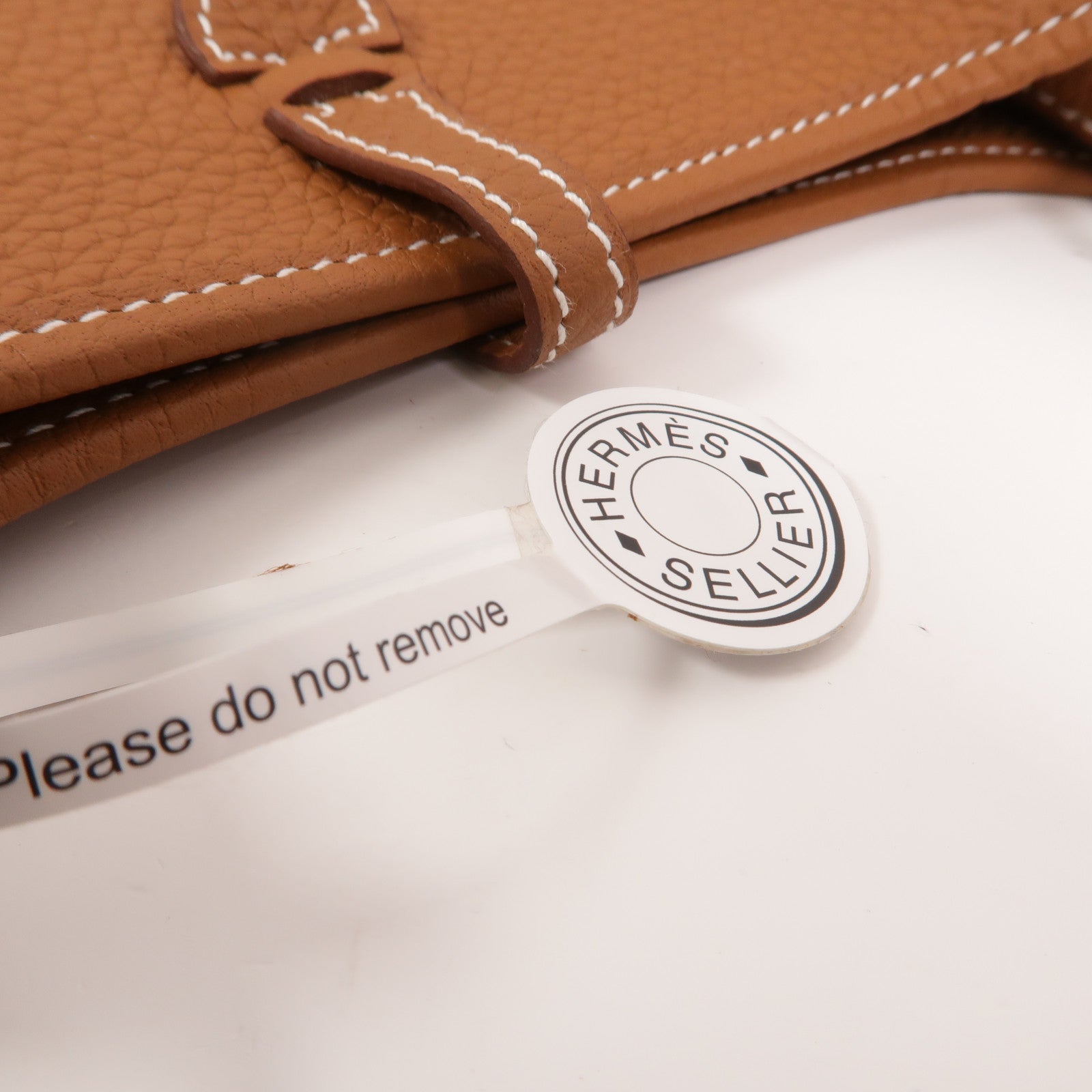 HERMES Clemence皮革Evelyne TPM肩背袋Gold