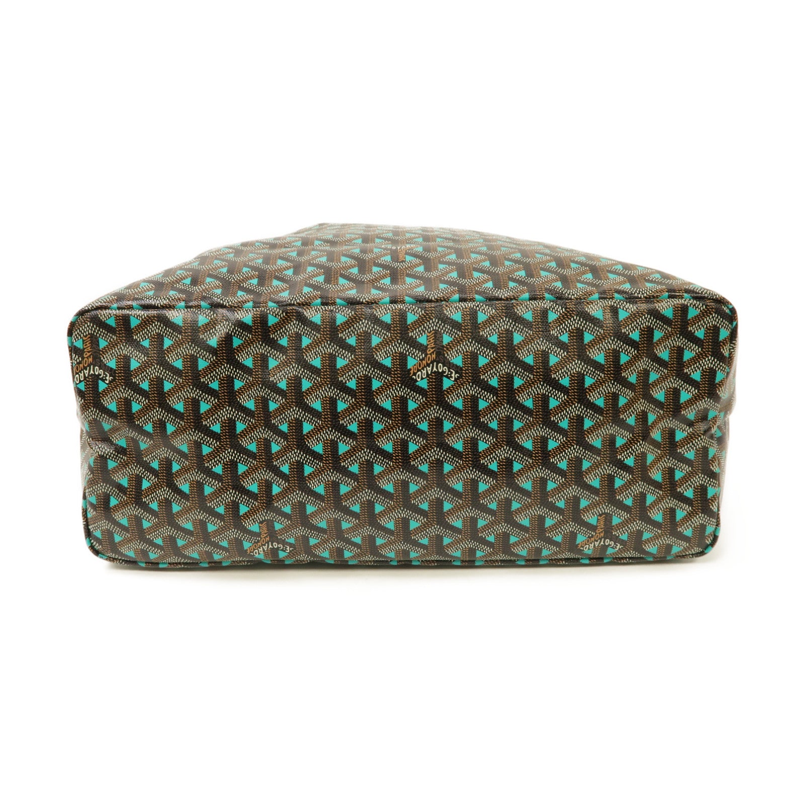 GOYARD 塗層帆布Saint Louis Claire-Voie PM Bag銀扣肩背袋黑色/綠色