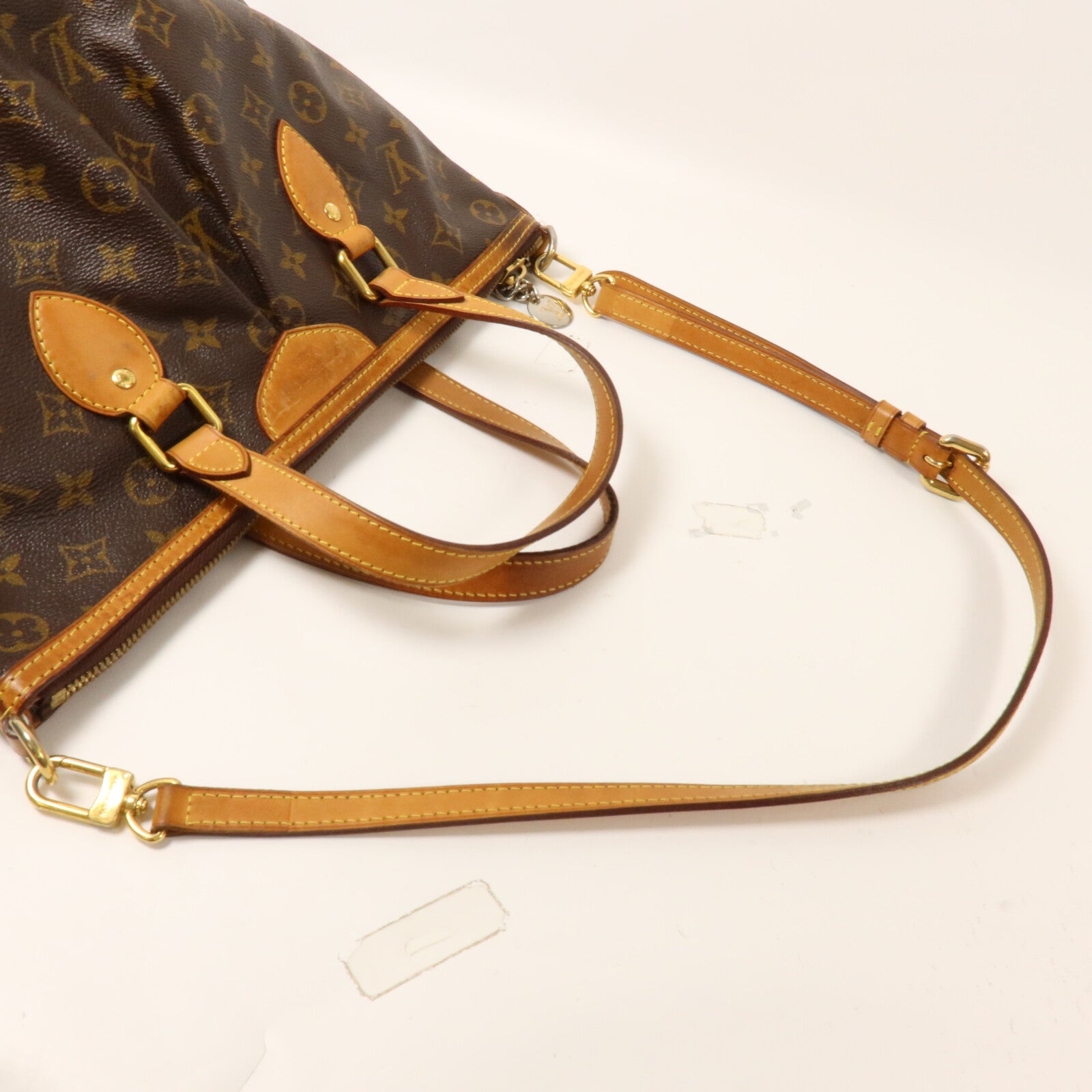 LOUIS VUITTON Monogram Palermo PM手挽肩背兩用袋棕色