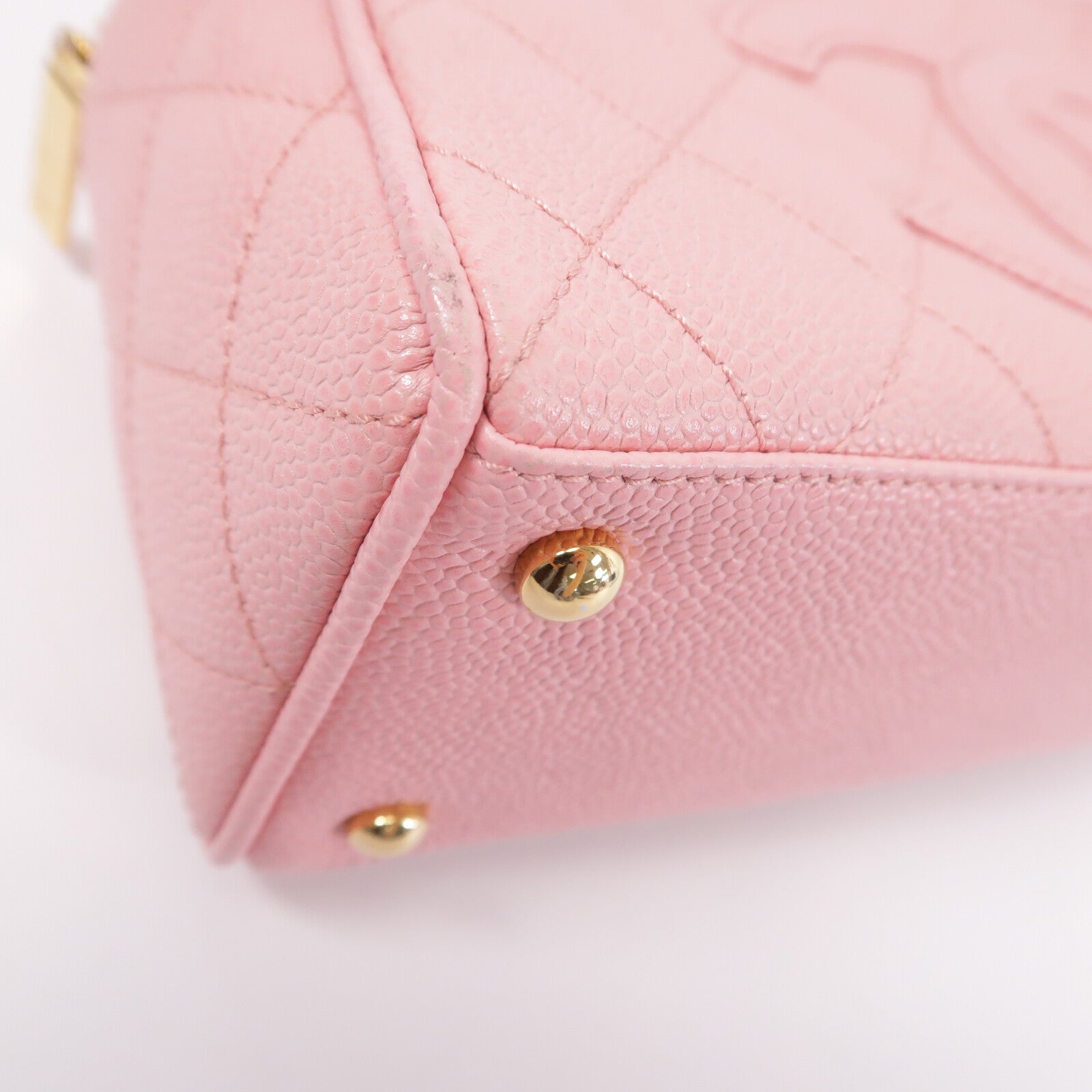 CHANEL 牛皮皮革Vintage Mini Boston Bowing Bag手挽袋