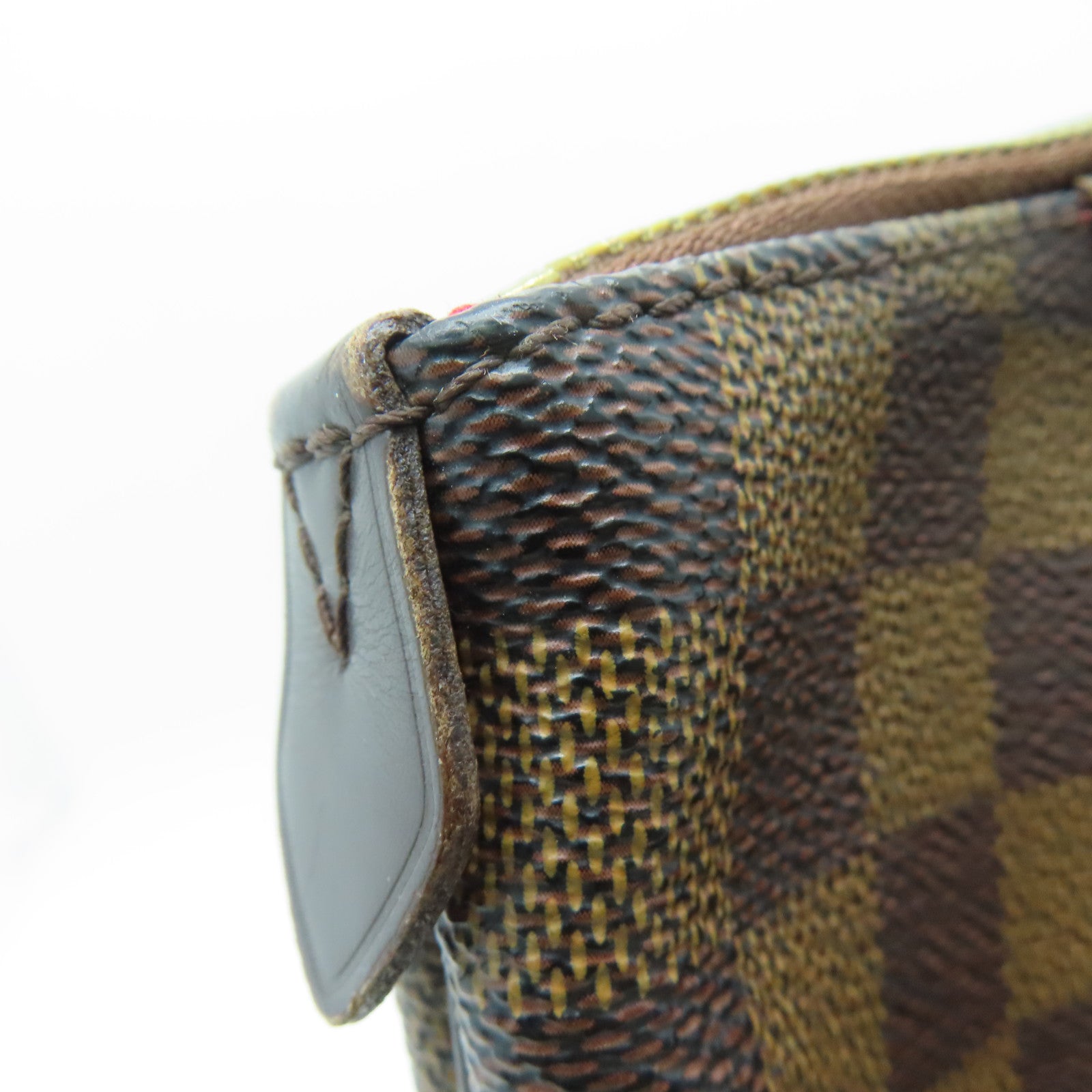 LOUIS VUITTON Damier Westminster GM gold buckle shoulder bag brown