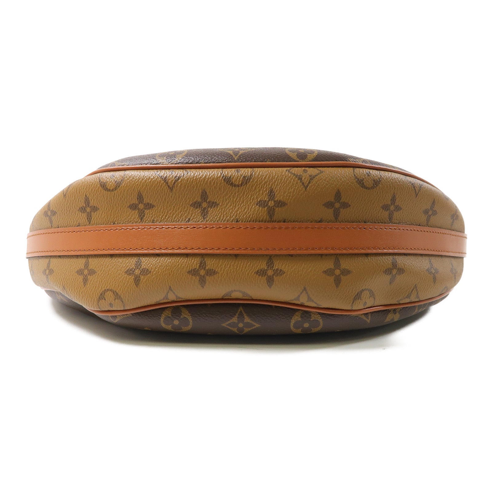LOUIS VUITTON Monogram Reverse Loop Hobo金扣手挽肩背兩用袋棕色