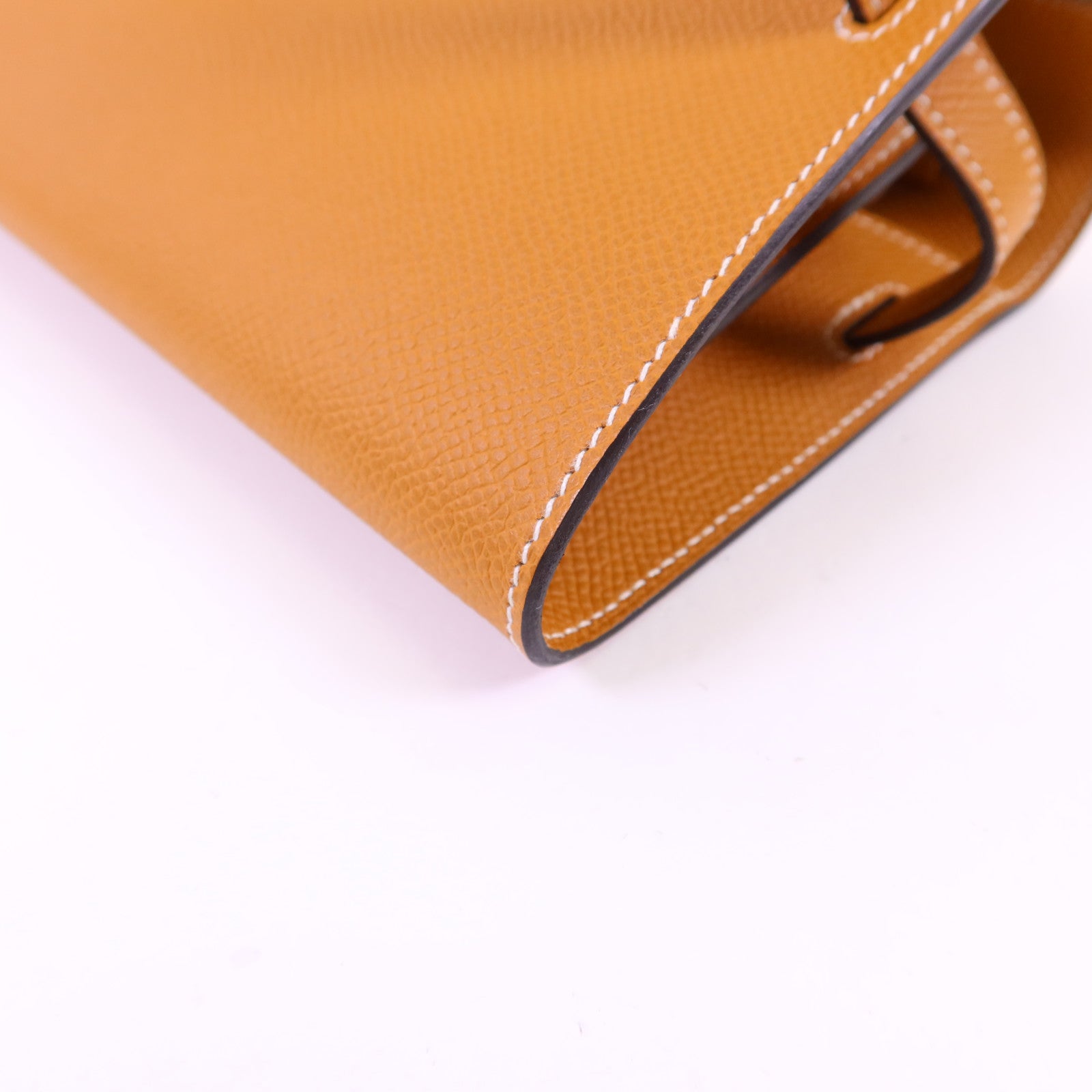 HERMES Epsom皮革Kelly To Go金扣肩背袋Toffee