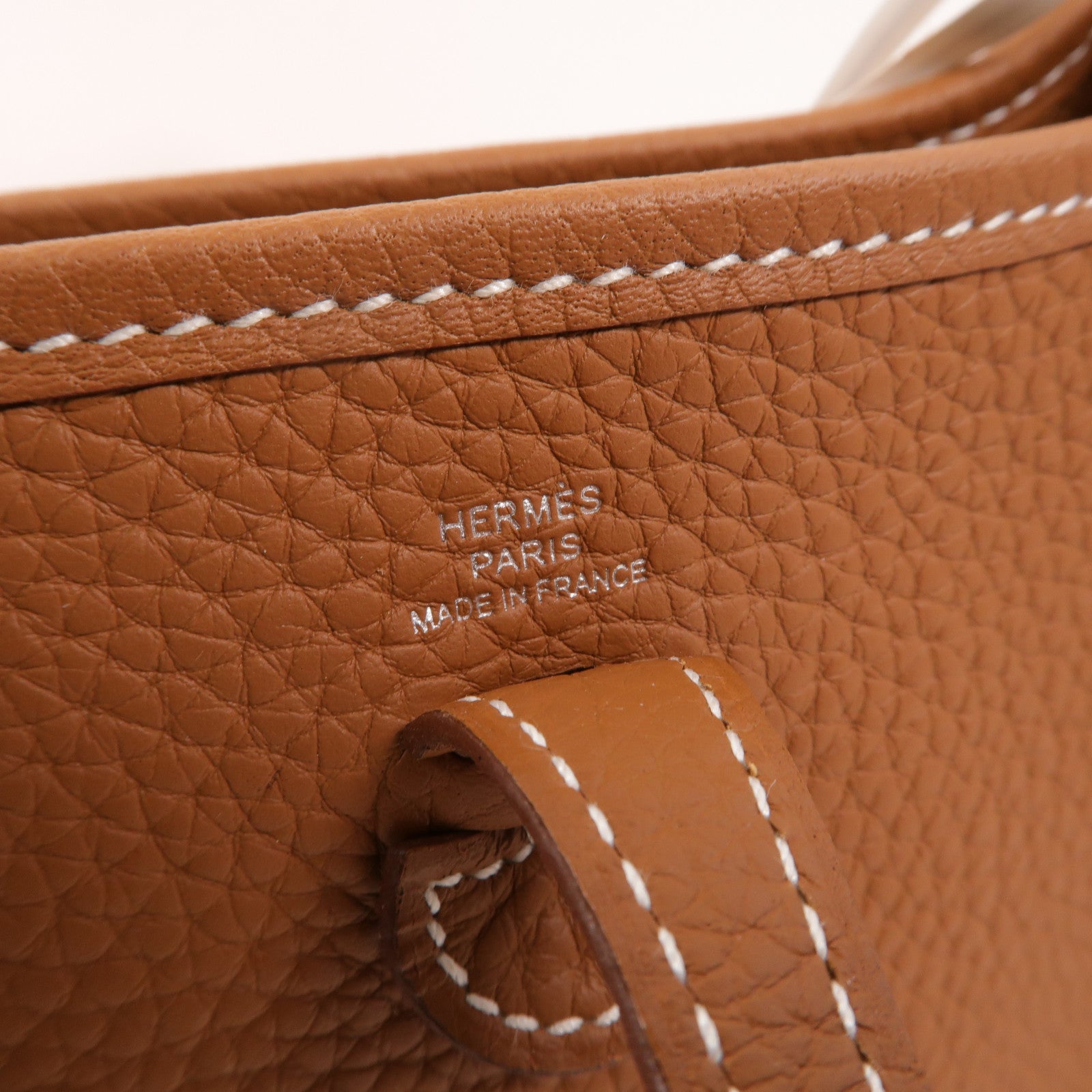 HERMES Clemence皮革Evelyne TPM肩背袋Gold