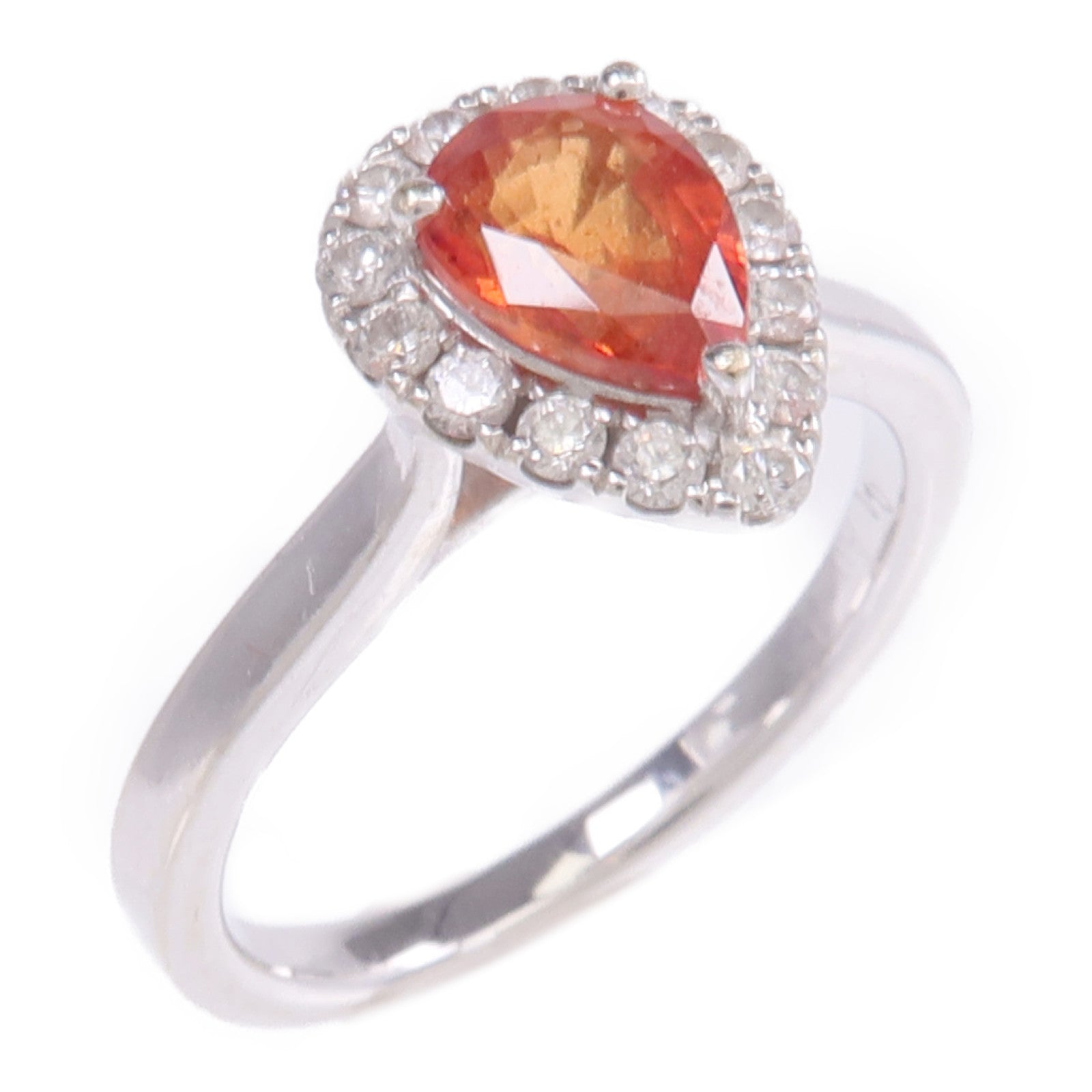 JEWELRY 18K白金Color Stone Diamond Ring彩色寶石/鑽石戒指US#5.5