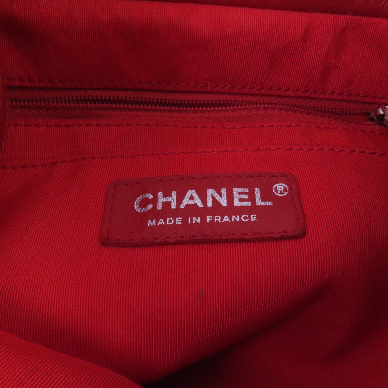 CHANEL 羊皮皮革2Way Bucket Bag銀扣鏈帶手挽肩背兩用袋