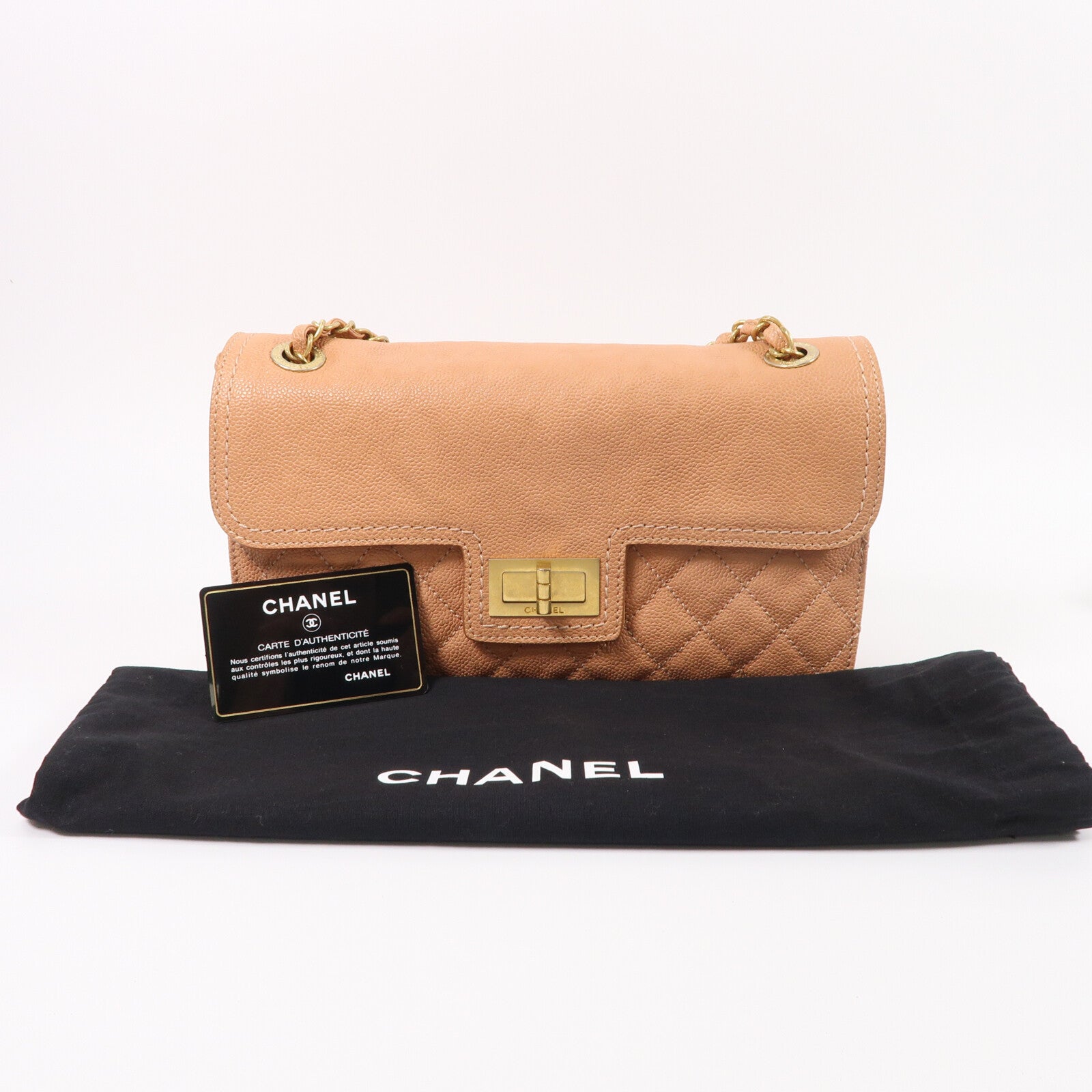 CHANEL 牛皮皮革Chain Shoulder鏈帶肩背袋