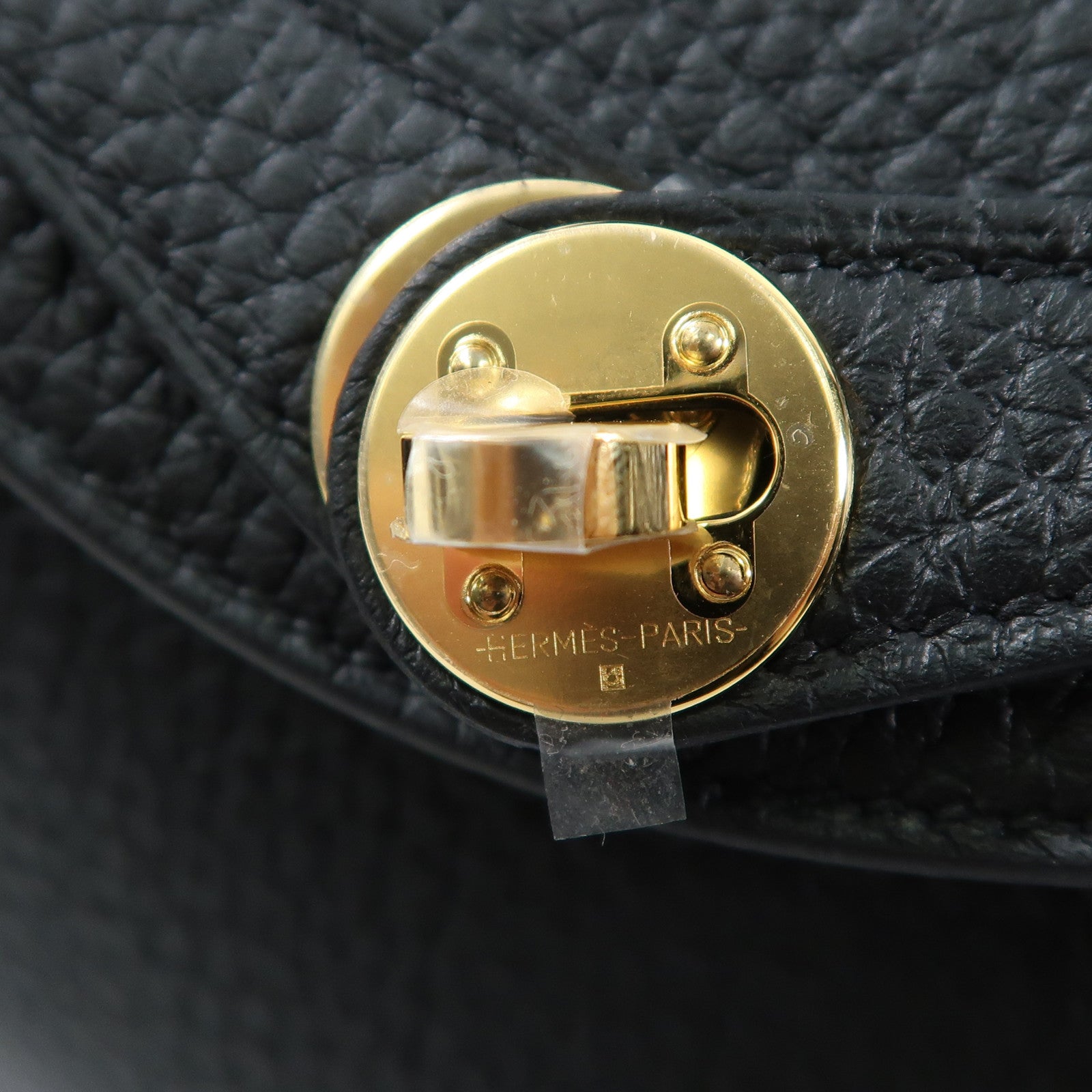 HERMES Clemence皮革Mini Lindy20金扣肩背袋Noir