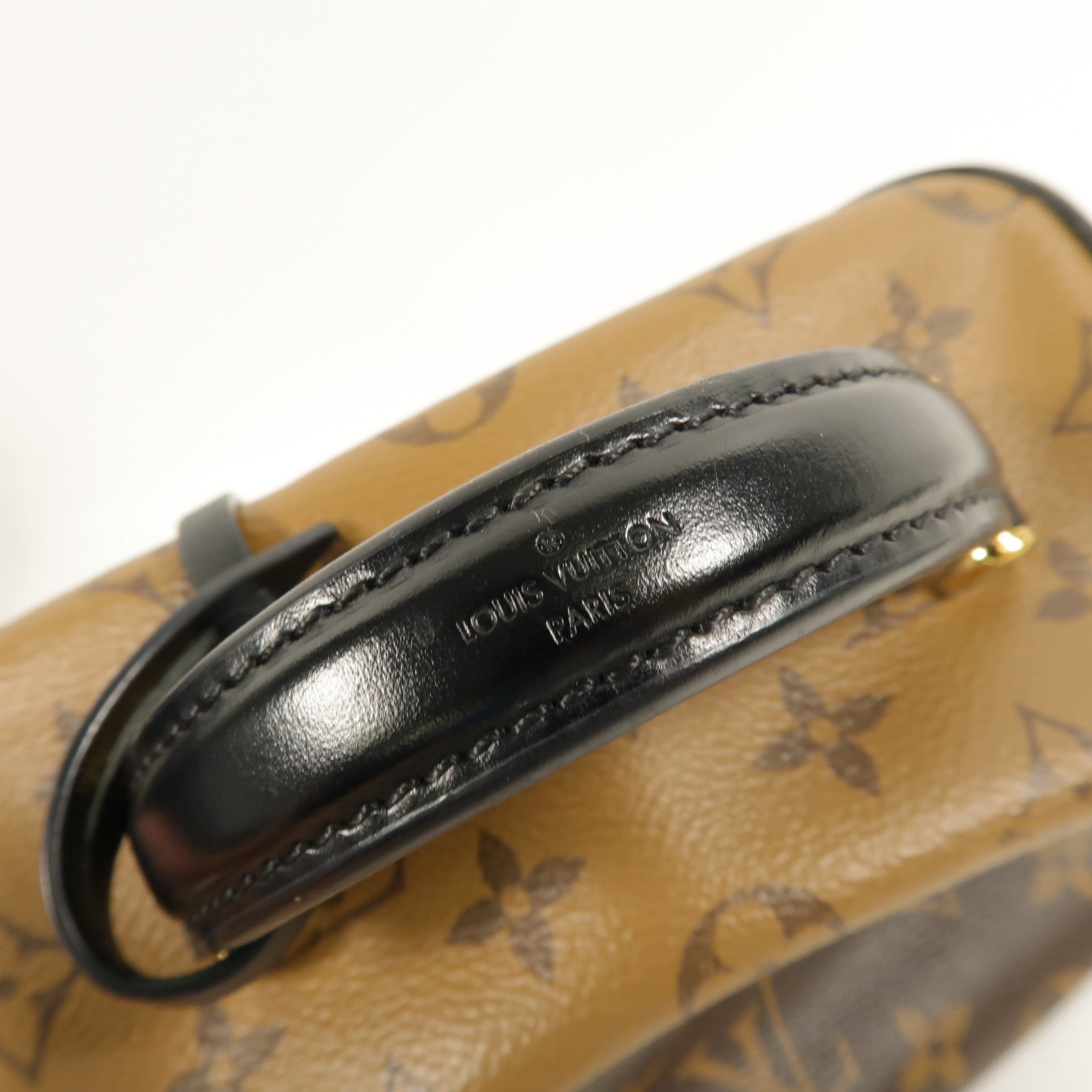 LOUIS VUITTON Monogram Reverse Vanity PM金扣手挽肩背兩用袋棕色