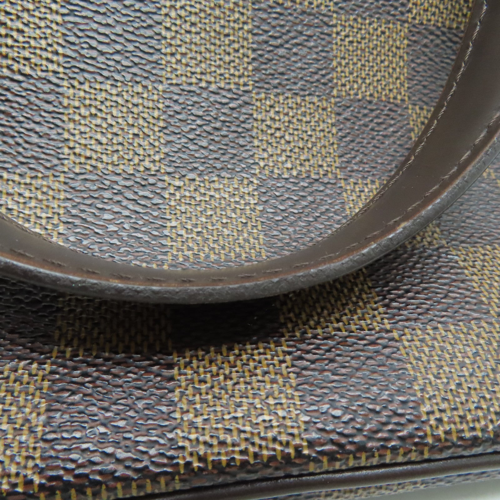 LOUIS VUITTON Damier Westminster GM gold buckle shoulder bag brown