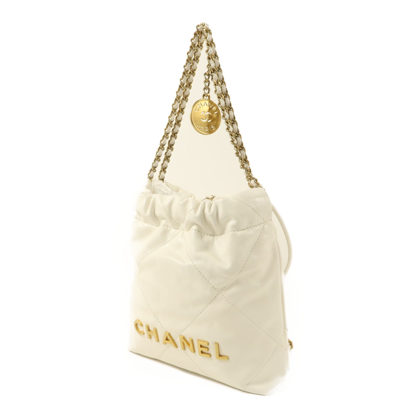 CHANEL 牛皮皮革Chanel 22 Mini金扣手挽肩背兩用袋