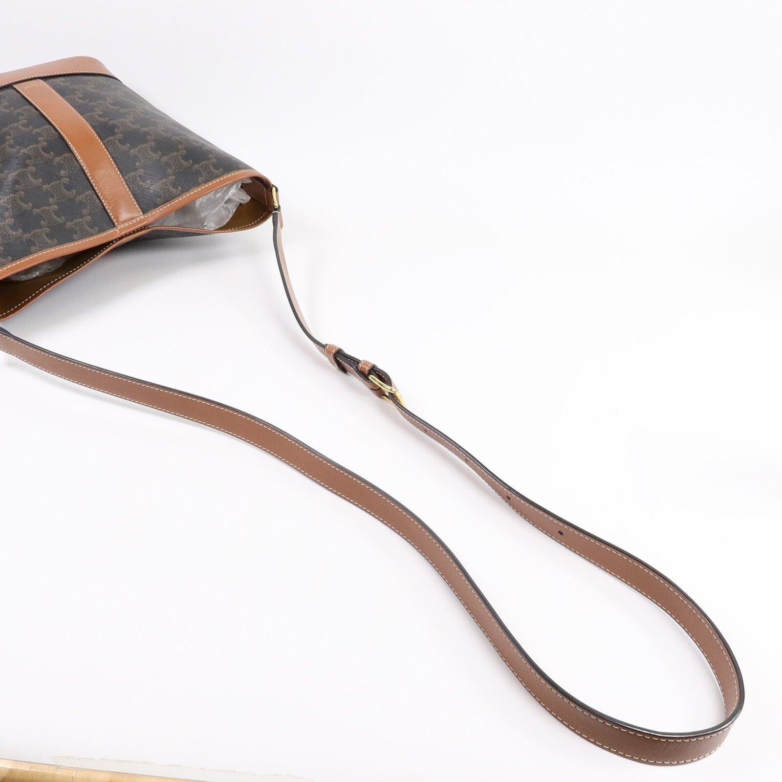 CELINE 塗層帆布Triomple Small Bucket Bag肩背袋
