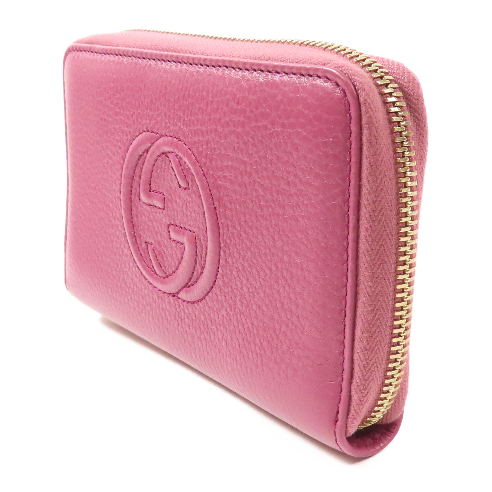 GUCCI GG GHW Wallet Calfskin Leather 354286 Purple
