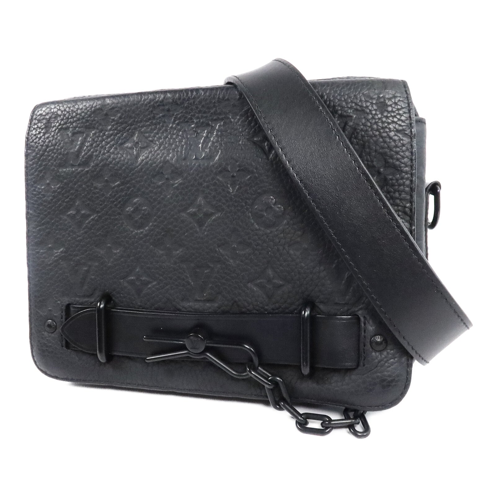 LOUIS VUITTON Monogram Taurillon Steamer Messenger肩背袋