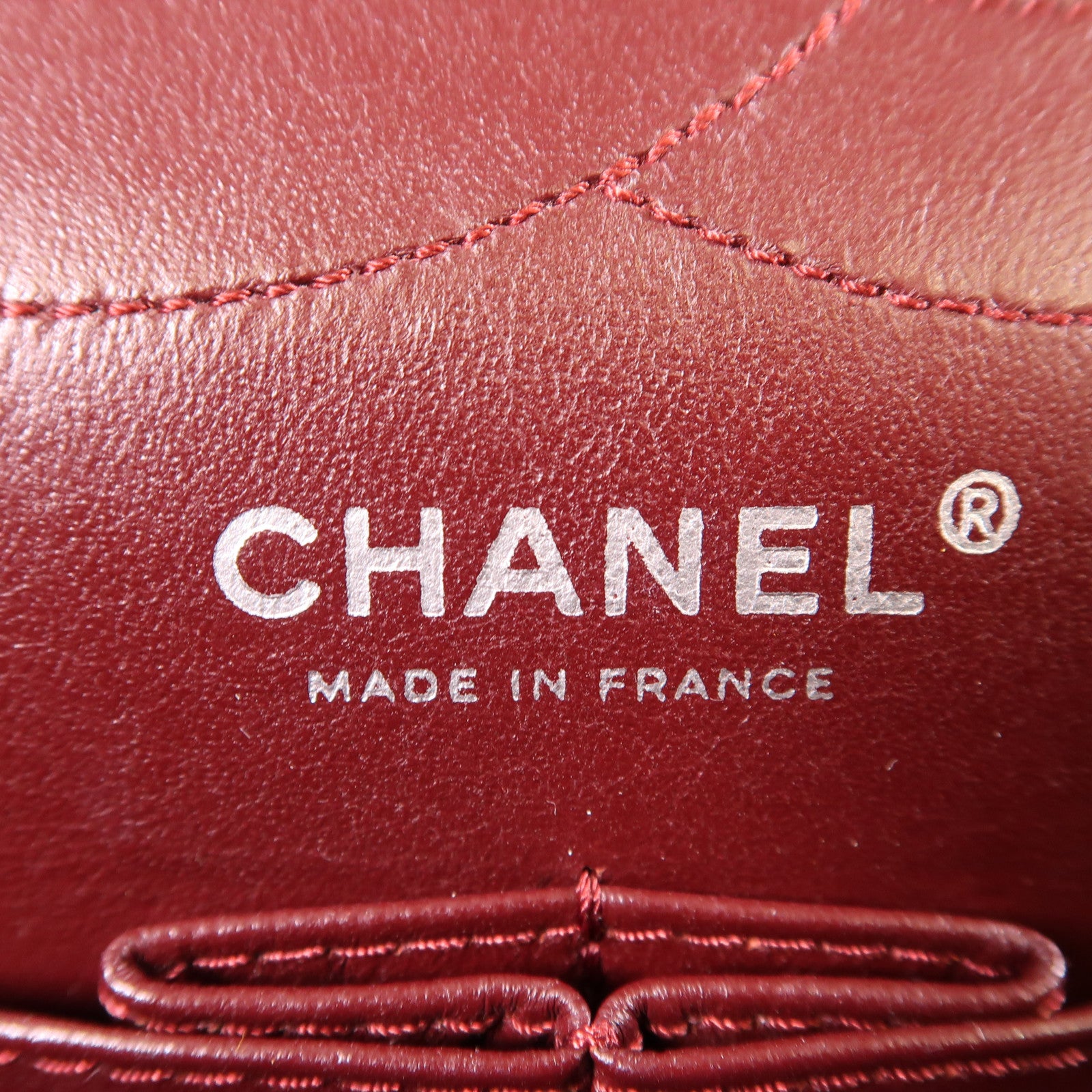 CHANEL 牛皮皮革2.55 Jumbo銀扣鏈帶肩背袋