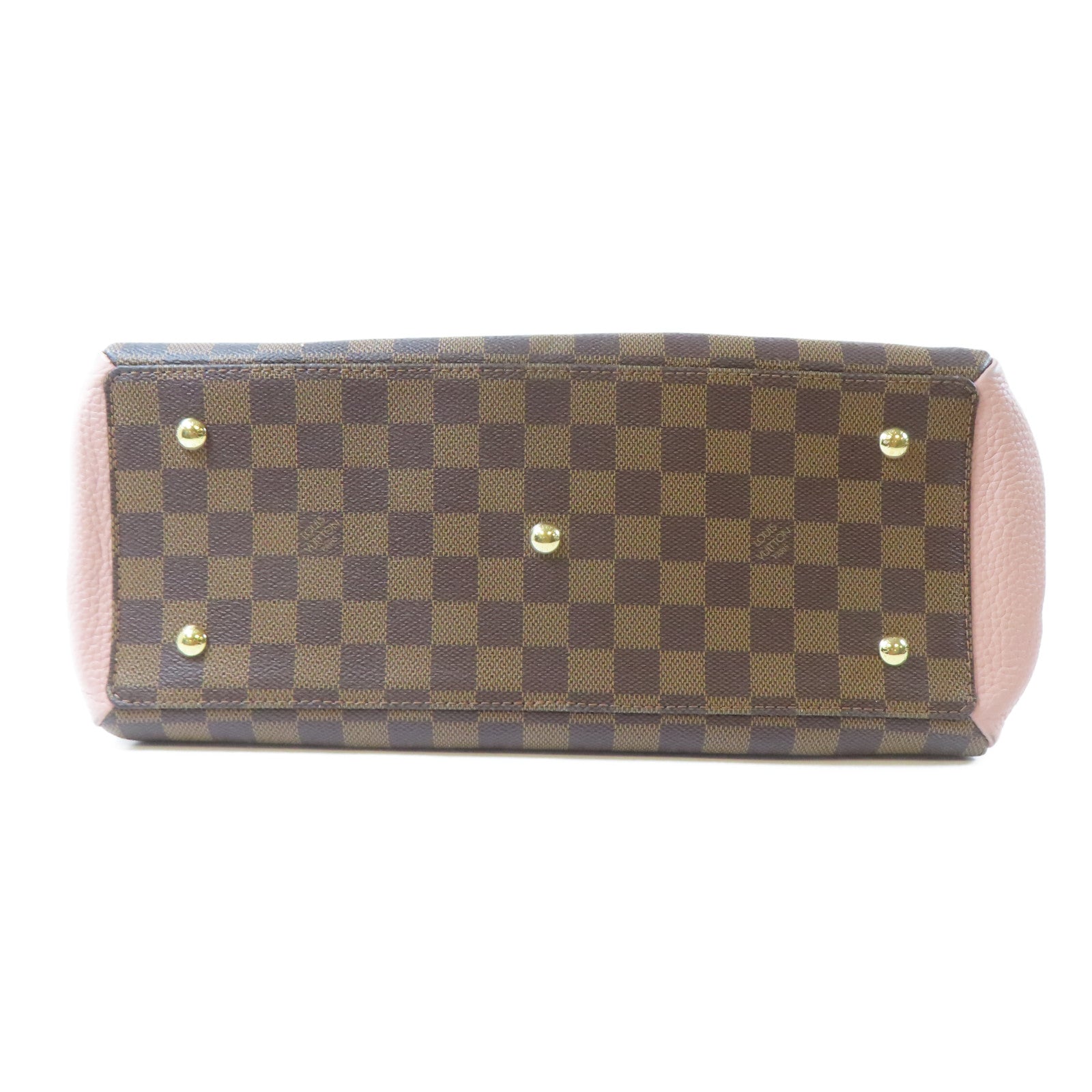 LOUIS VUITTON 【激減優惠】Damier Normandy金扣手挽肩背兩用袋啡色/粉紅色