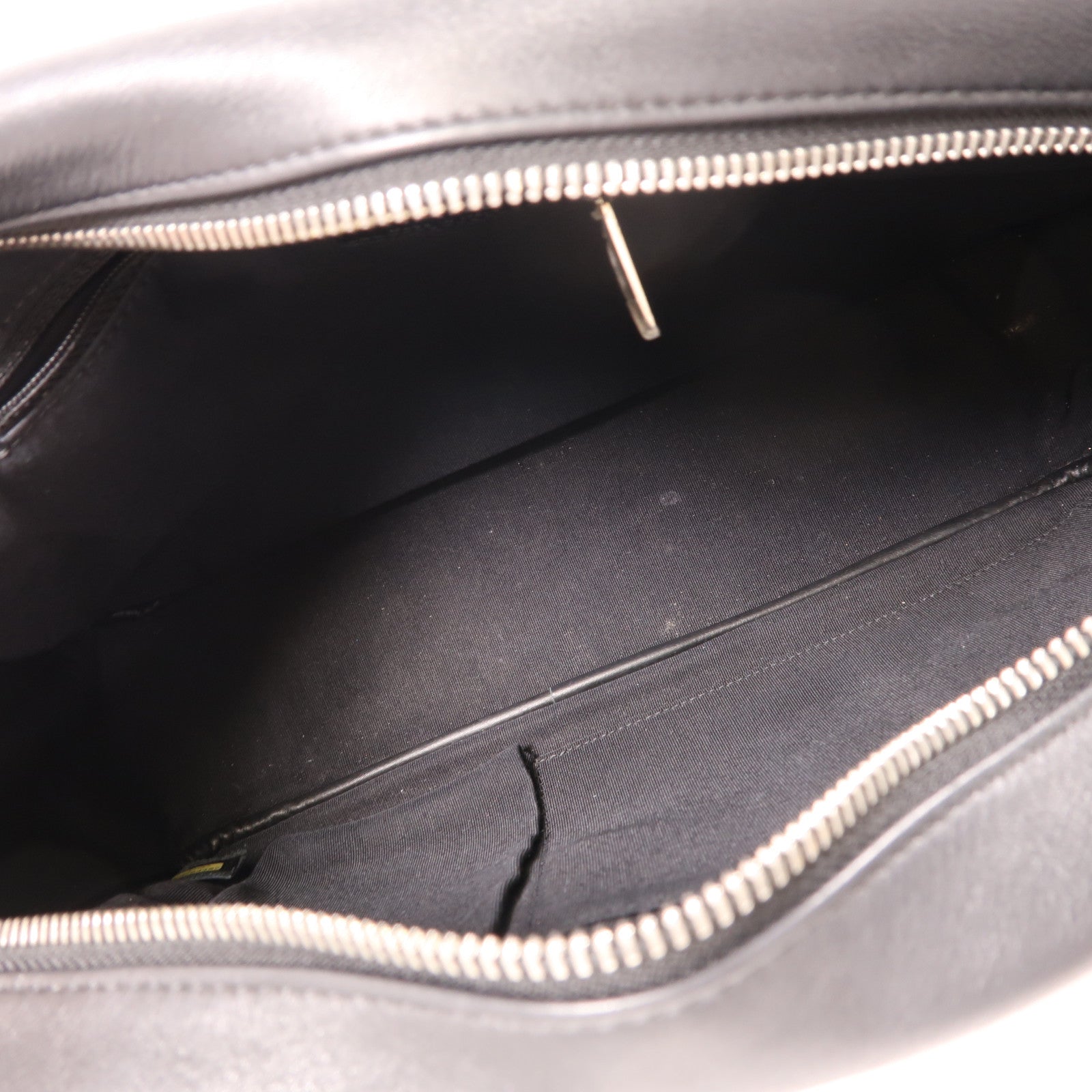 CHANEL 羊皮皮革Chain Shoulder銀扣肩背袋黑色