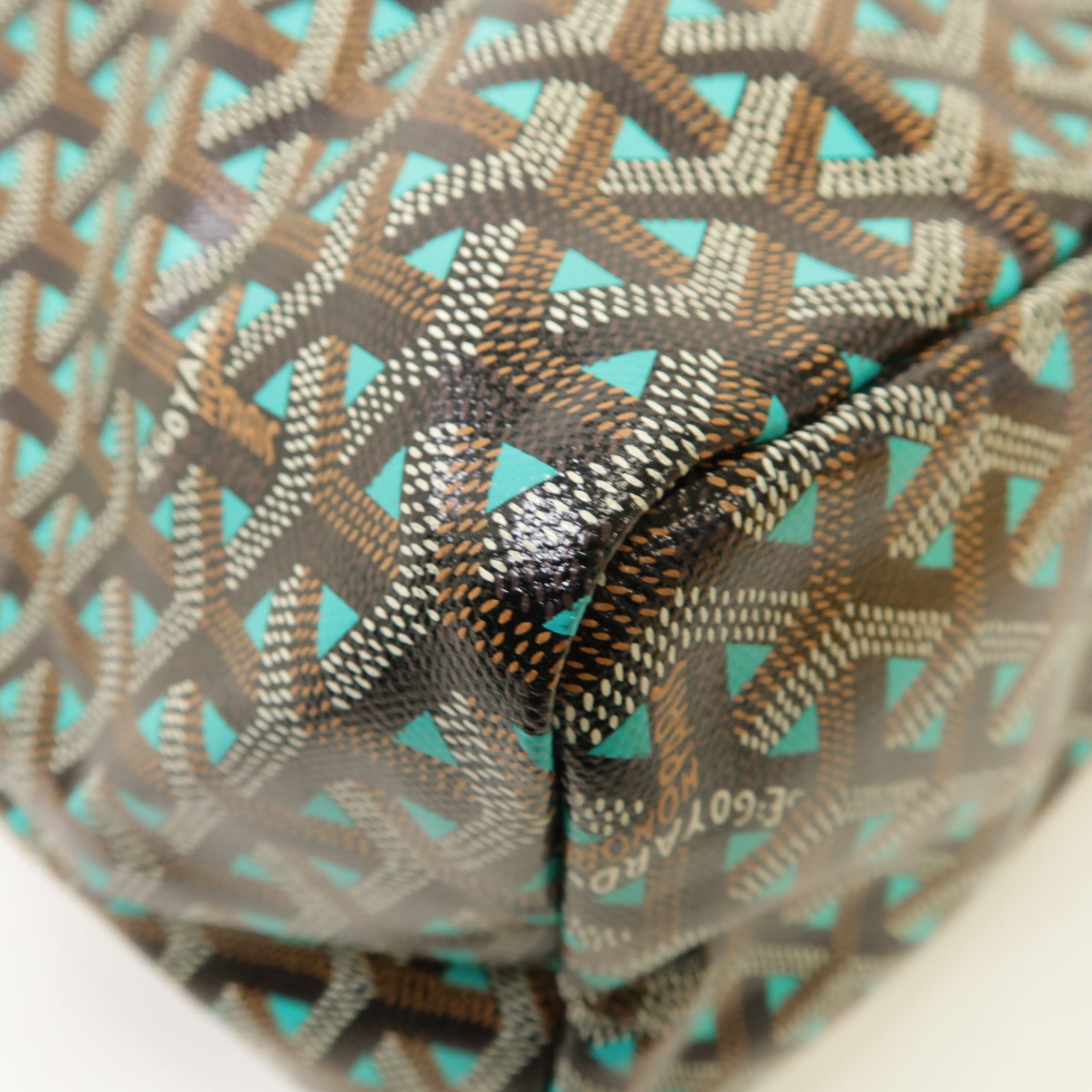 GOYARD 塗層帆布Saint Louis Claire-Voie PM Bag銀扣肩背袋黑色/綠色