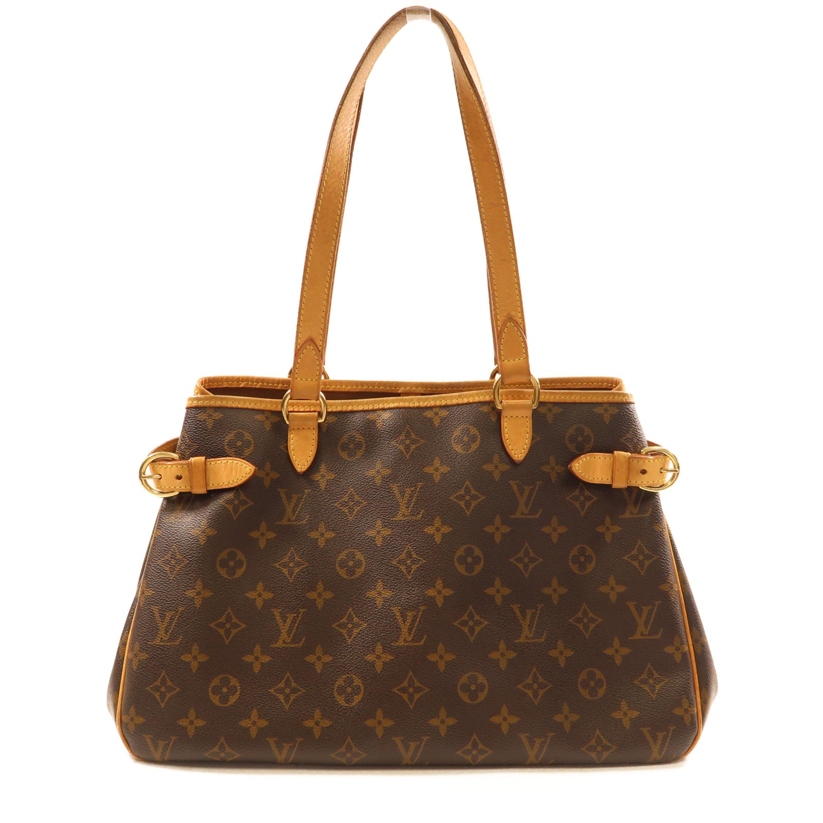 LOUIS VUITTON Monogram Batignolles Horizontal金扣肩背袋棕色