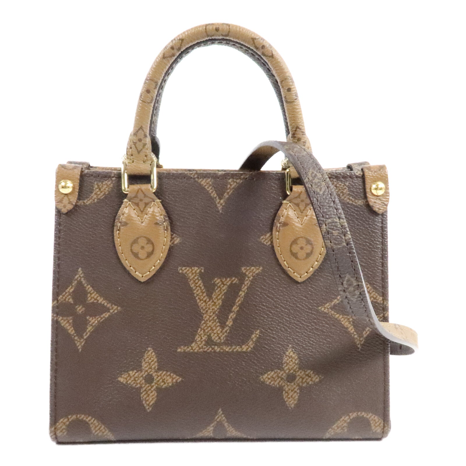LOUIS VUITTON Monogram Reverse OnTheGo BB手挽肩背兩用袋