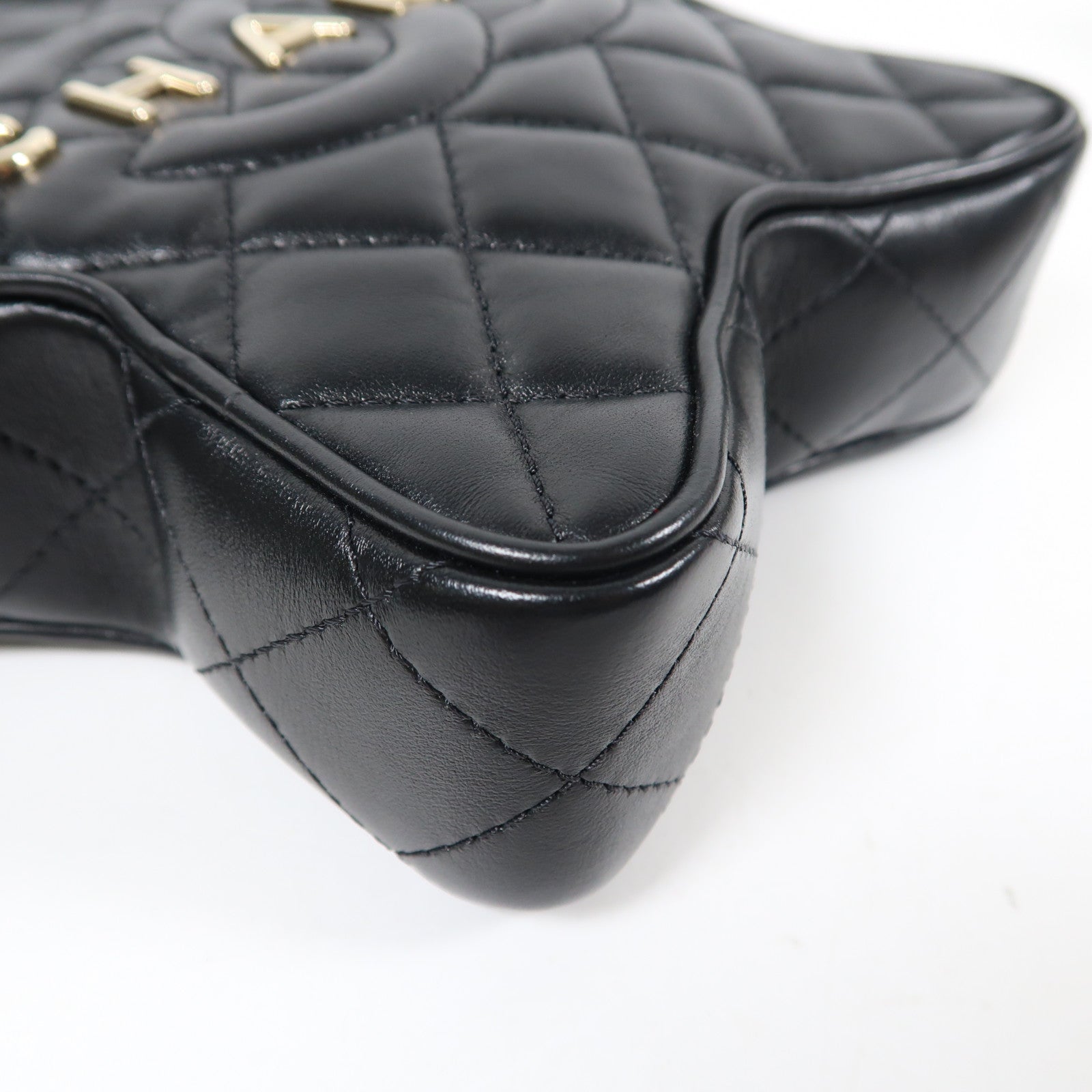CHANEL 【激減優惠】羊皮皮革Chain Shoulder金扣鏈帶肩背袋黑色