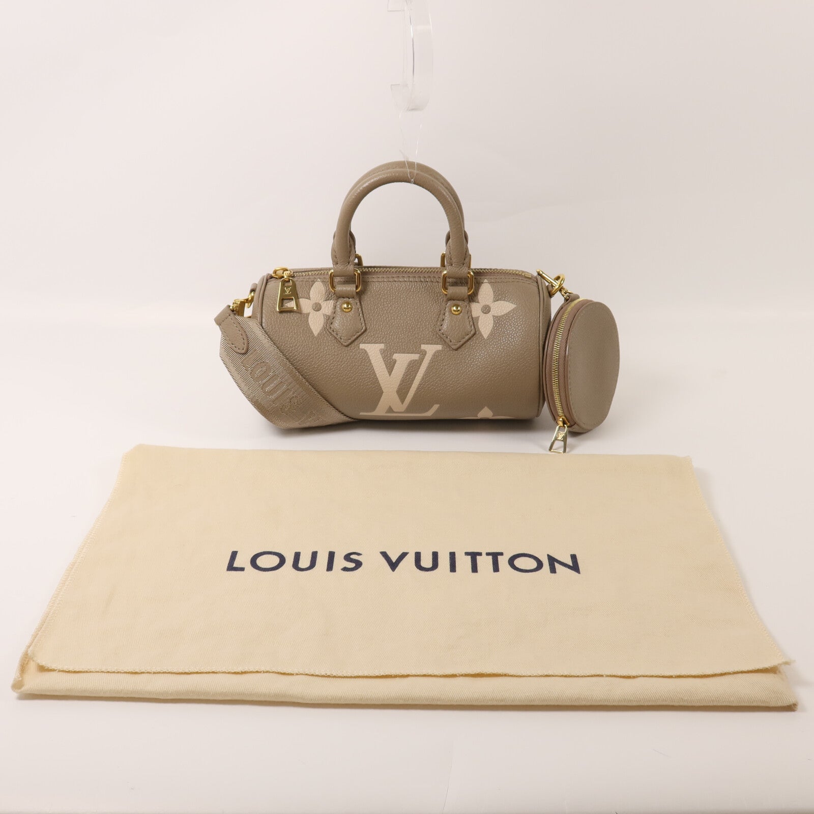 LOUIS VUITTON 【激減優惠】Monogram Empreinte Papillon BB金扣手挽肩背兩用袋