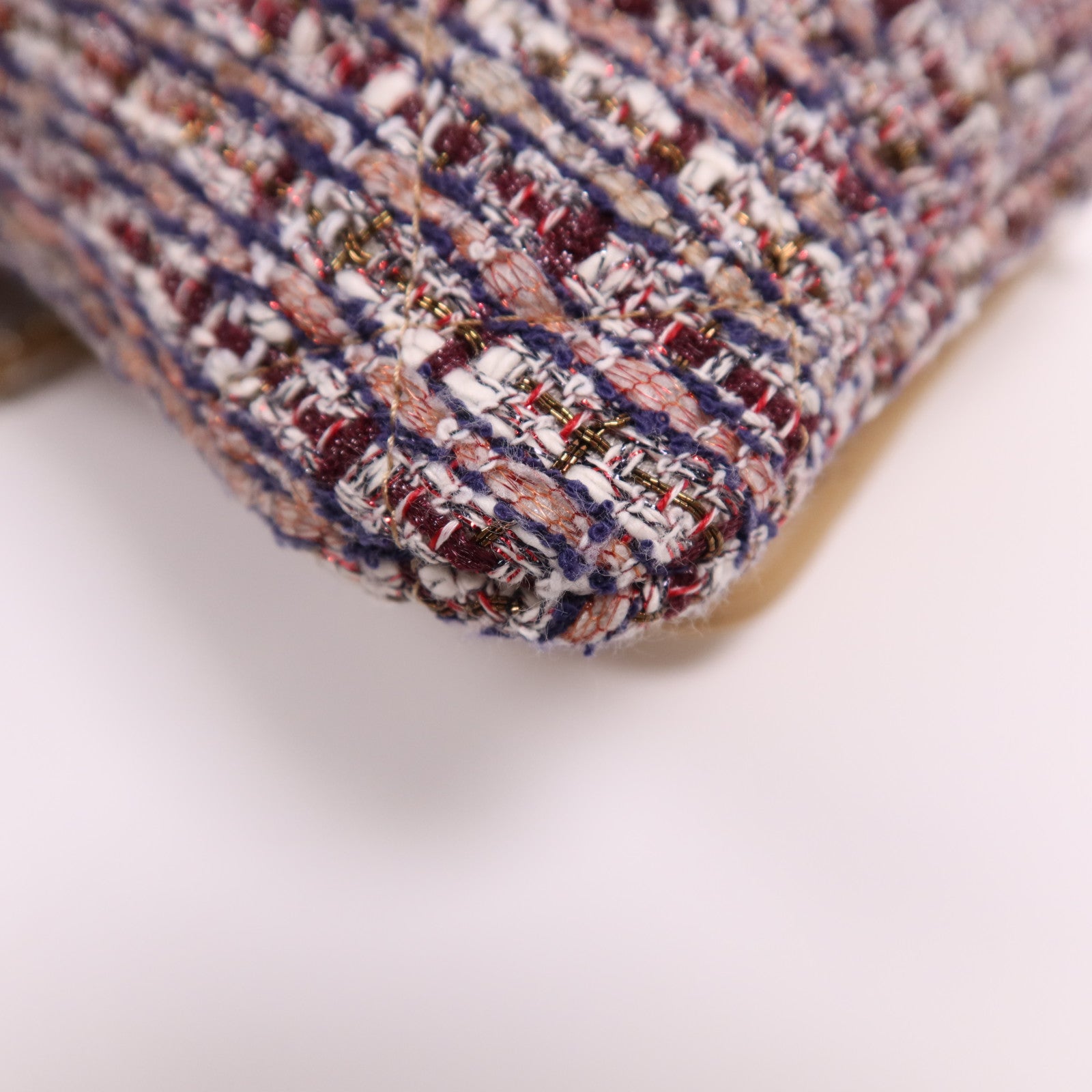 CHANEL 斜紋軟呢/羊皮皮革Chain Shoulder Bag金扣鏈帶肩背袋