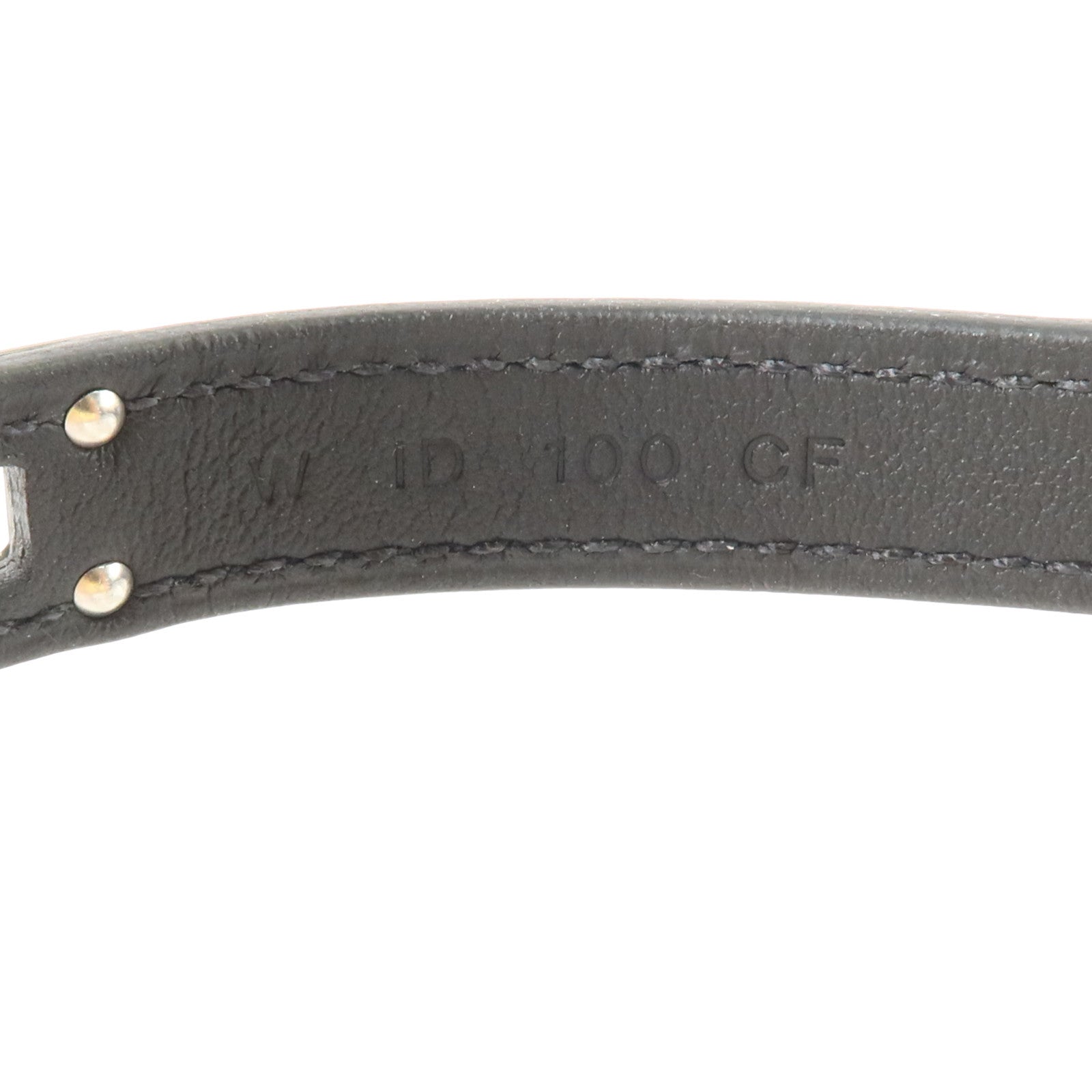 HERMES Alligator皮革Kelly Double Tour So Black Bracelet手鏈