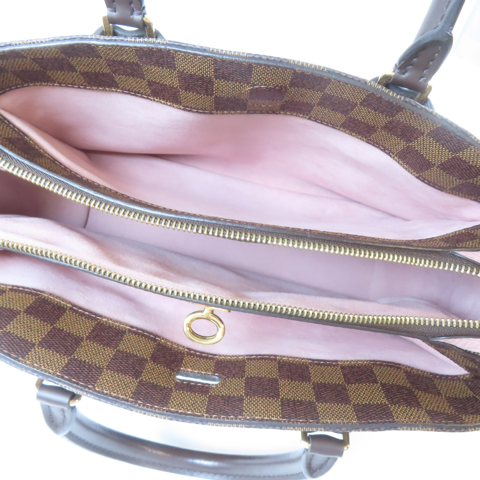 LOUIS VUITTON 【激減優惠】Damier Normandy金扣手挽肩背兩用袋啡色/粉紅色