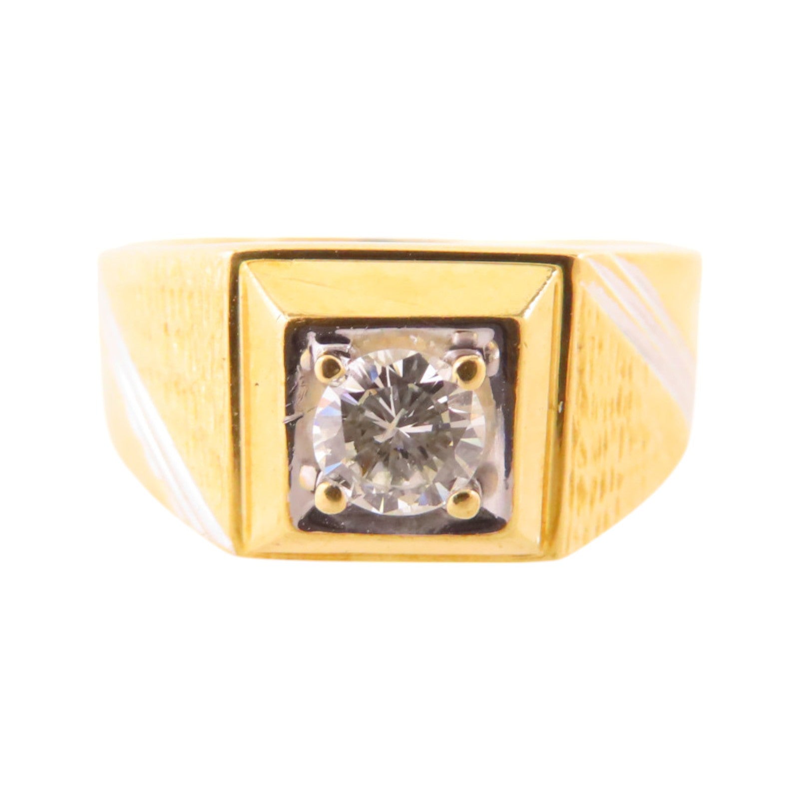 JEWELRY 18K黃金/白金/鑽石Diamond Ring戒指US#6.25