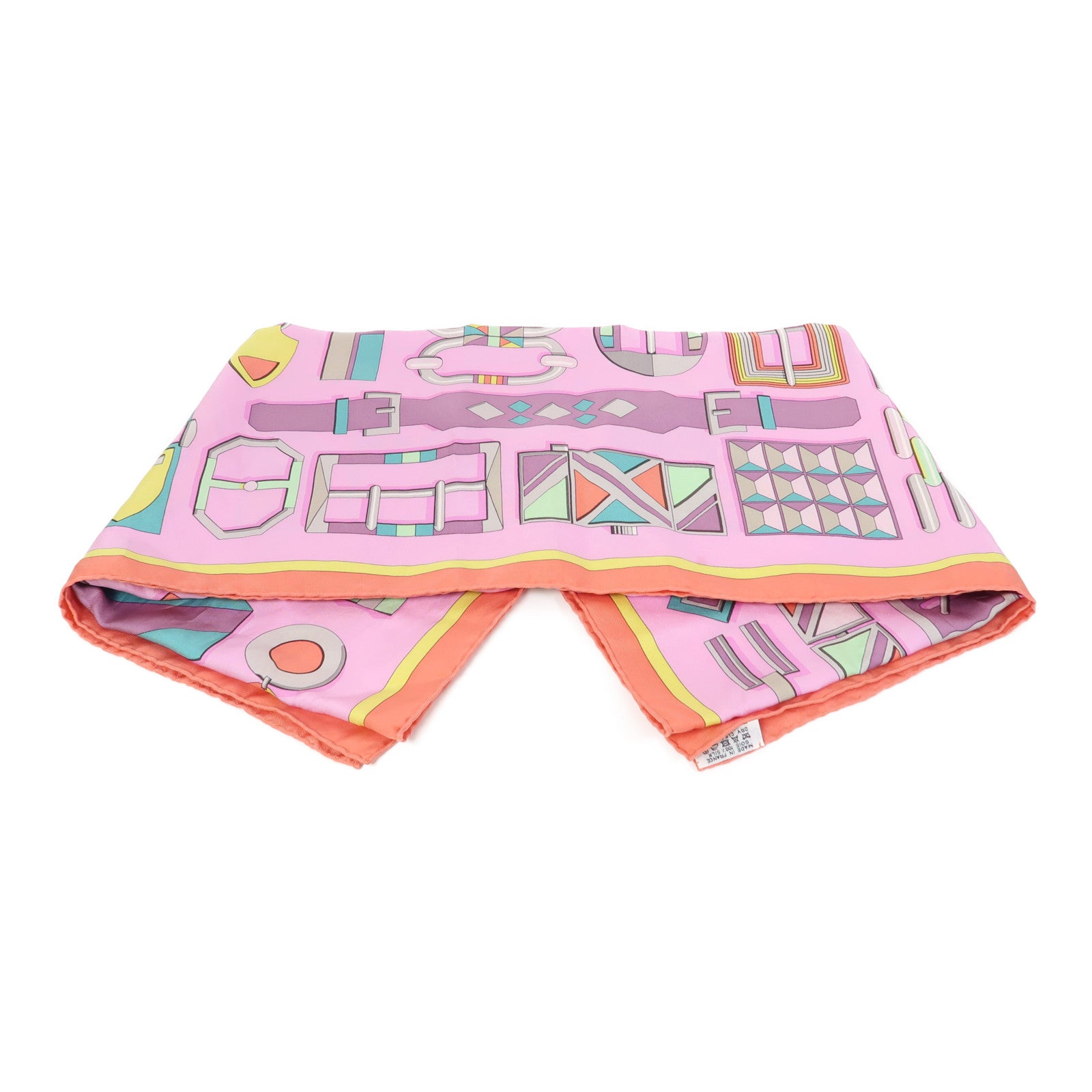 HERMES 【激減優惠】絲質Scarf 90x90絲巾粉紅色
