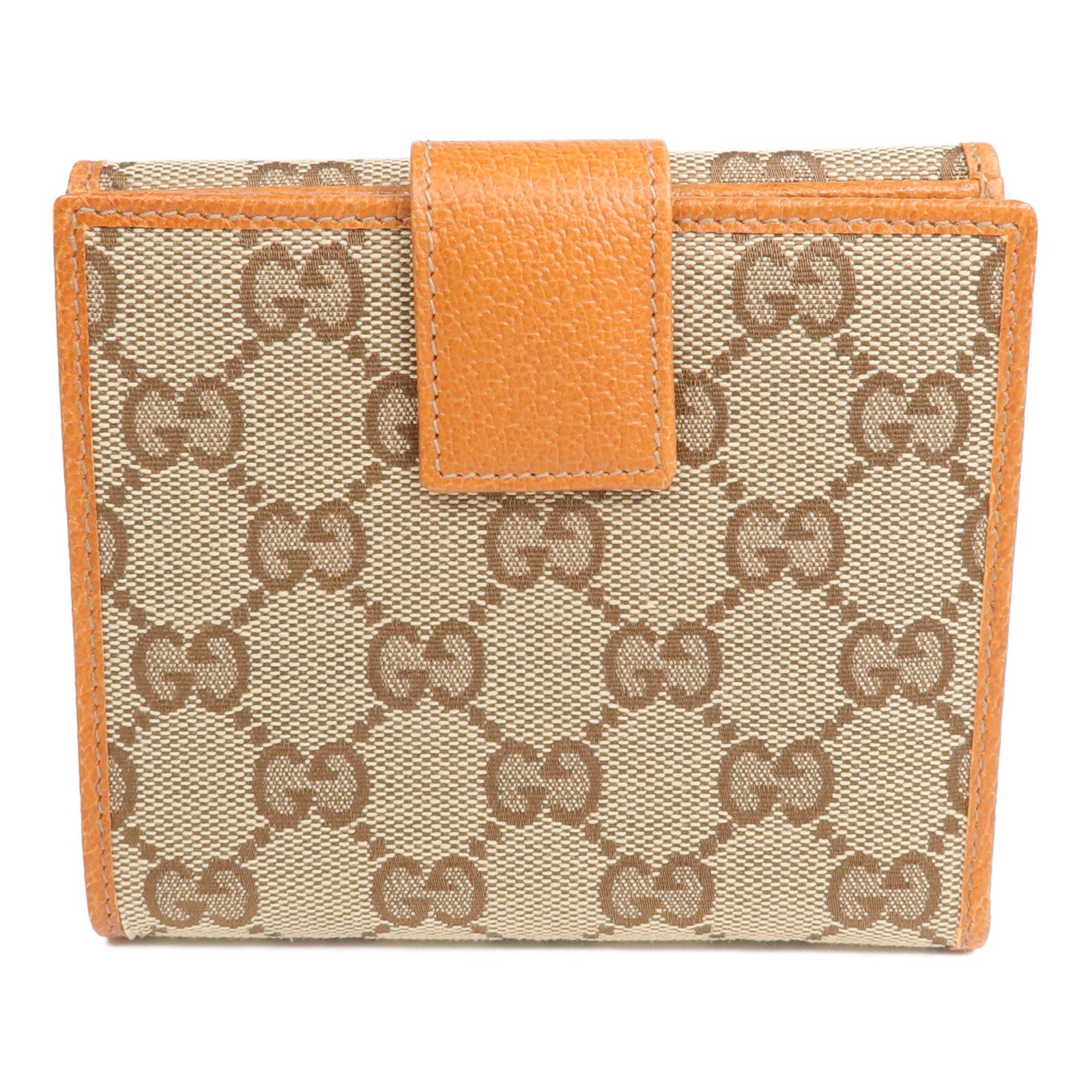 GUCCI 帆布/皮革Wallet金扣錢包