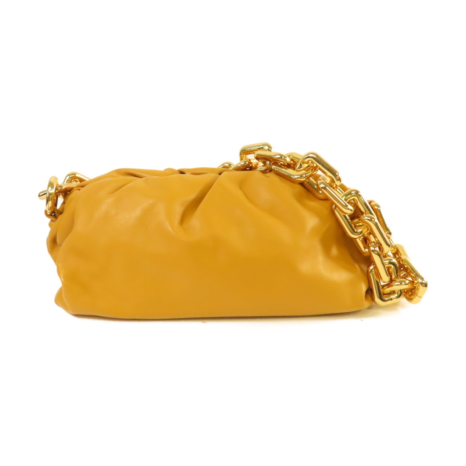 BOTTEGA VENETA 【激減優惠】牛皮皮革Chain Shoulder Bag鏈帶肩背袋芥末色
