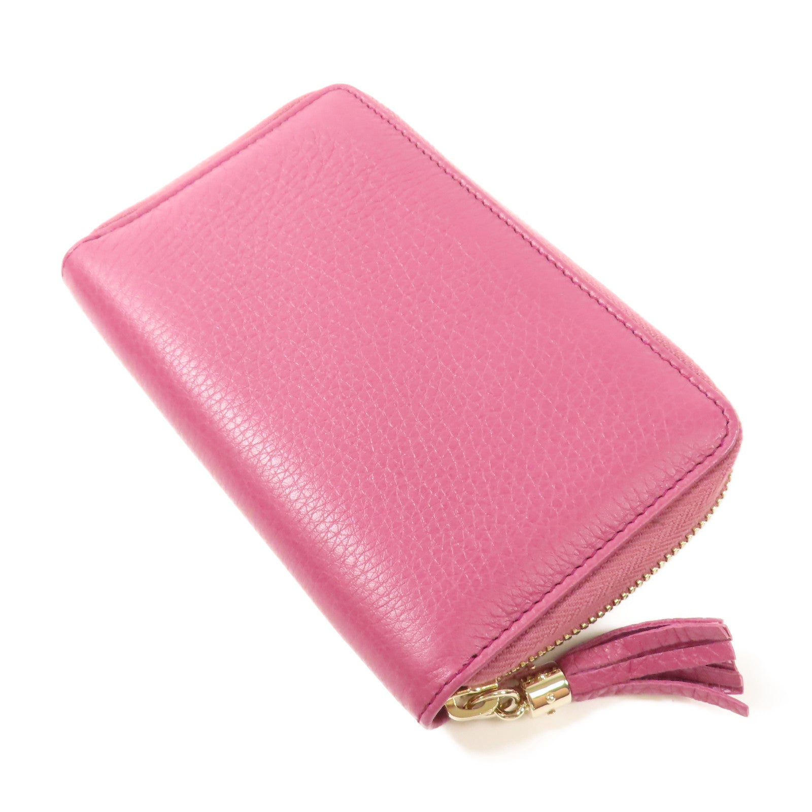 GUCCI GG GHW Wallet Calfskin Leather 354286 Purple