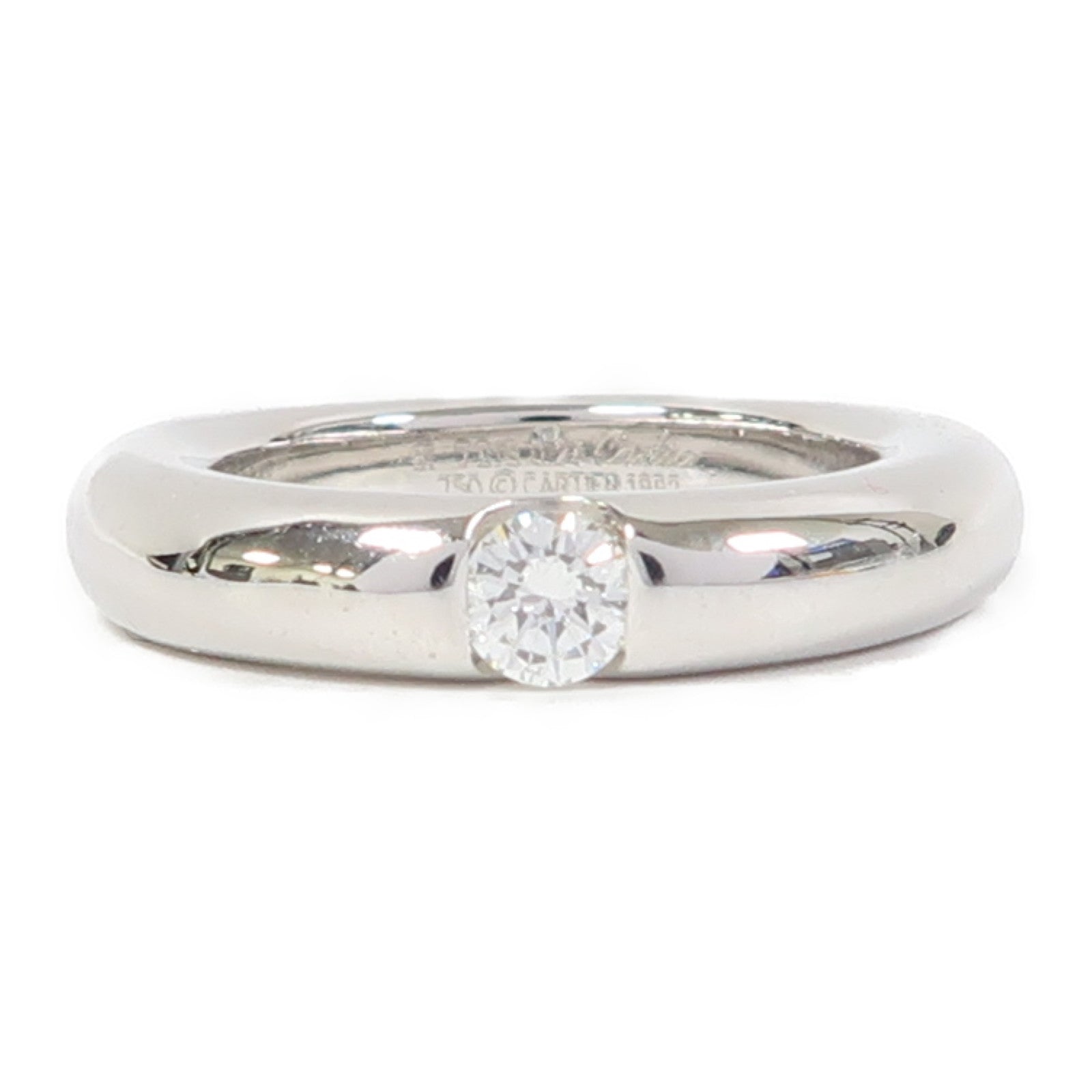 CARTIER 18K白金Ellipse Ring戒指Cartier#51/US#5.75