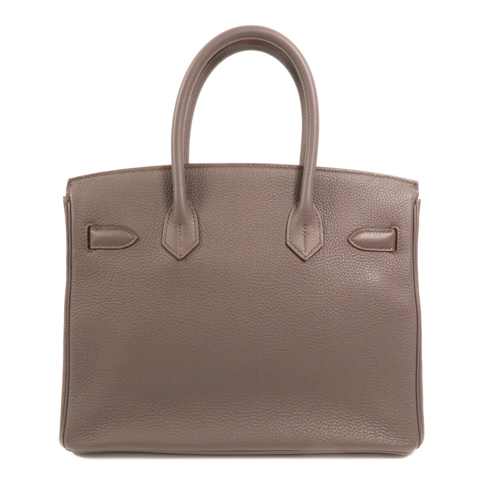 HERMES Togo皮革Birkin 30銀扣手挽袋Etain