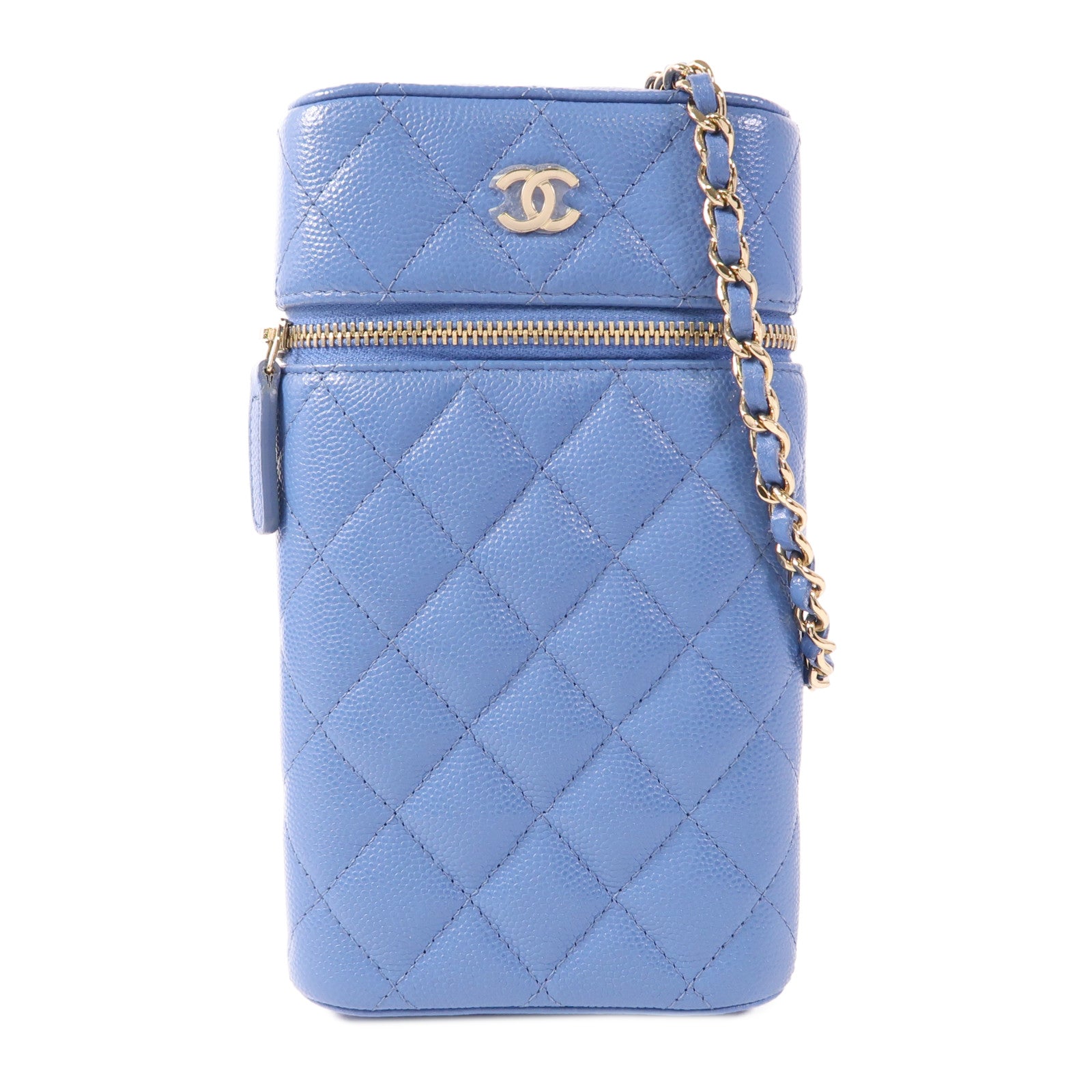 CHANEL【激減優惠】 牛皮皮革Classic Vanity金扣鏈帶肩背袋
