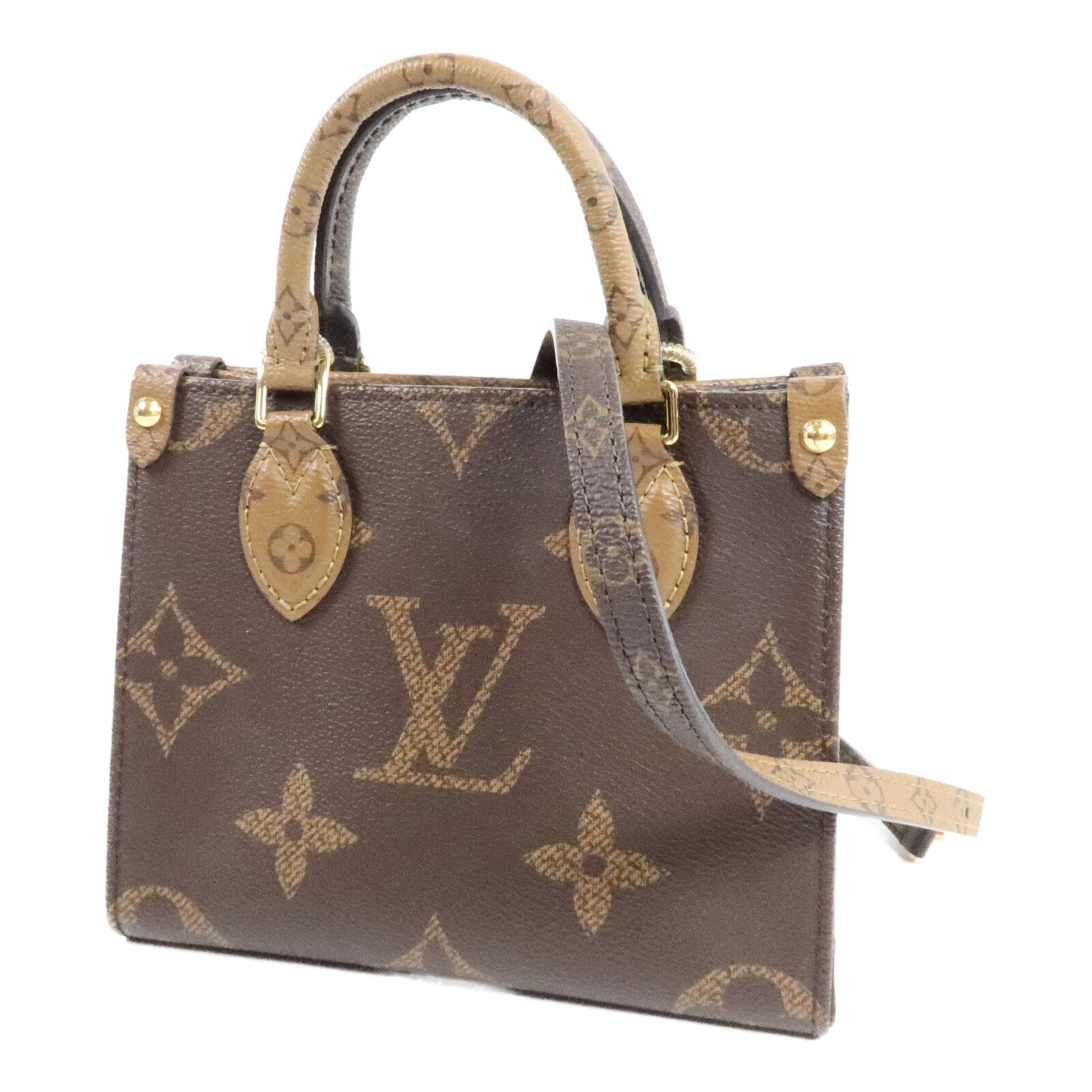 LOUIS VUITTON Monogram Reverse OnTheGo BB手挽肩背兩用袋