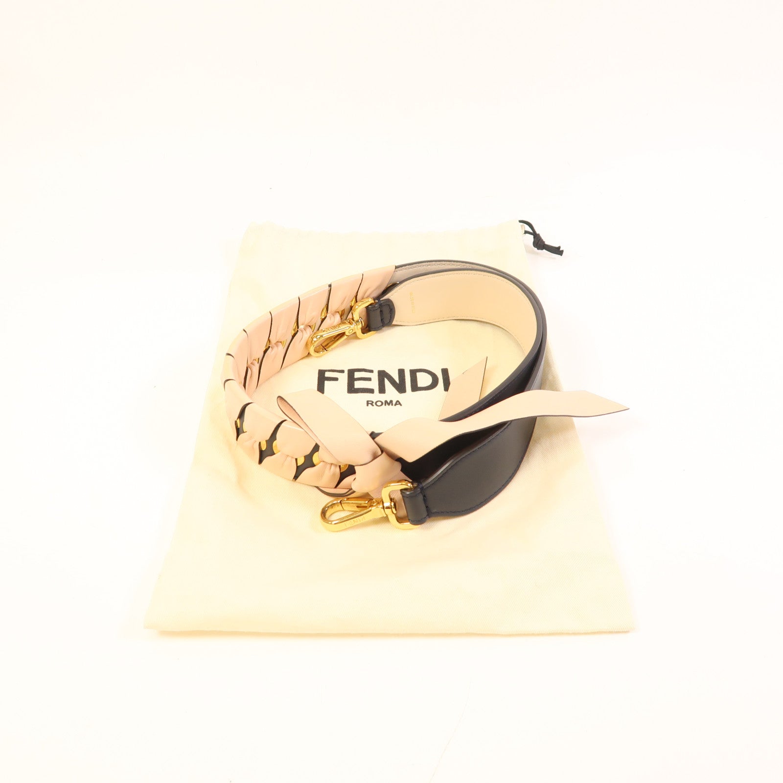 FENDI 牛皮皮革Shoulder Strap金扣肩背帶