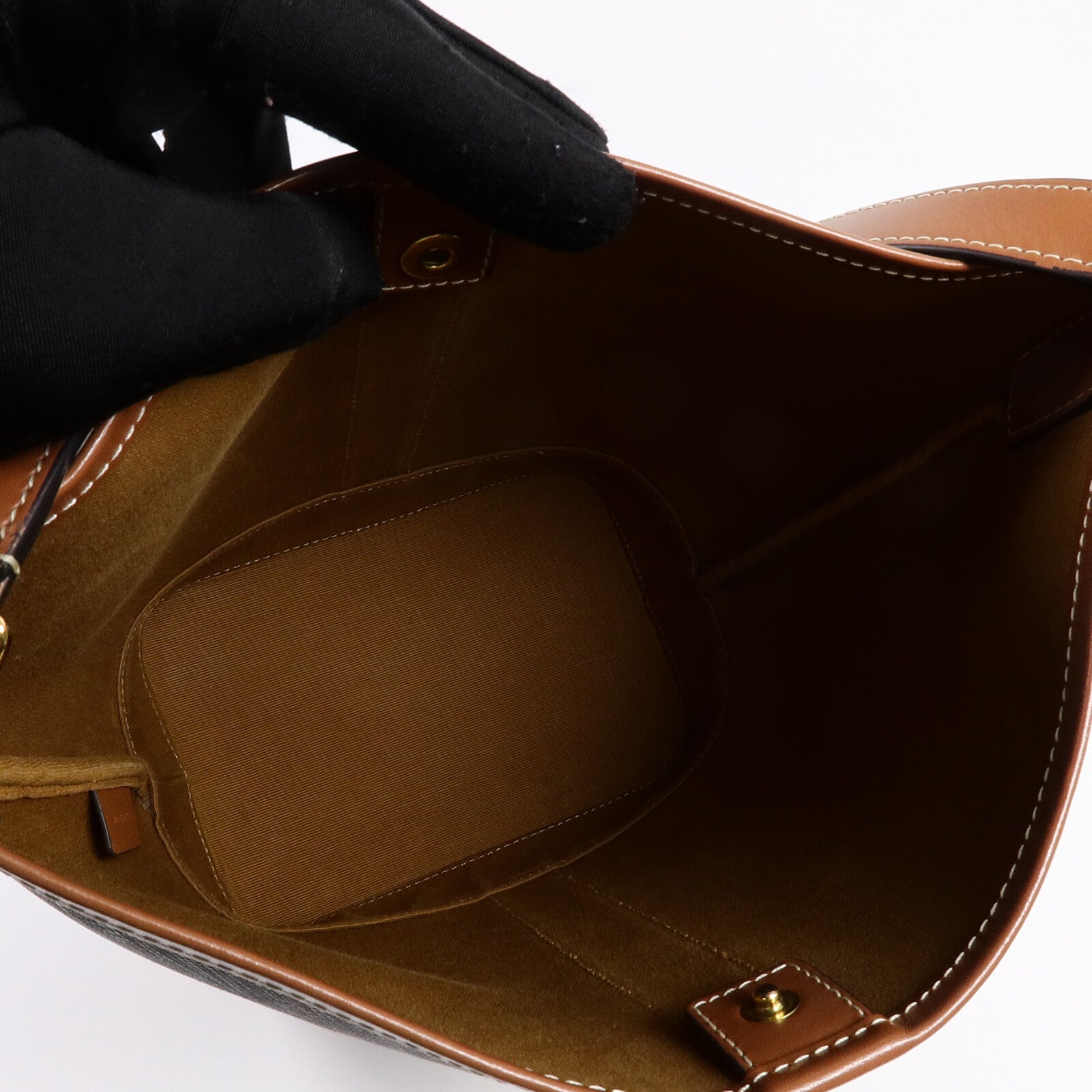 CELINE 塗層帆布Triomple Small Bucket Bag肩背袋