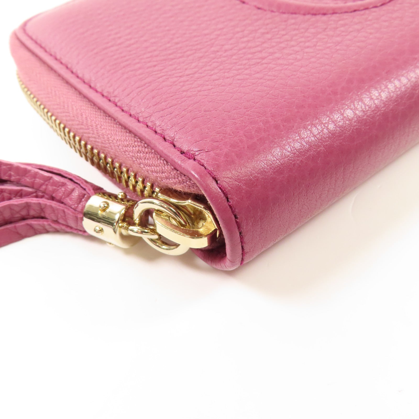 GUCCI GG GHW Wallet Calfskin Leather 354286 Purple