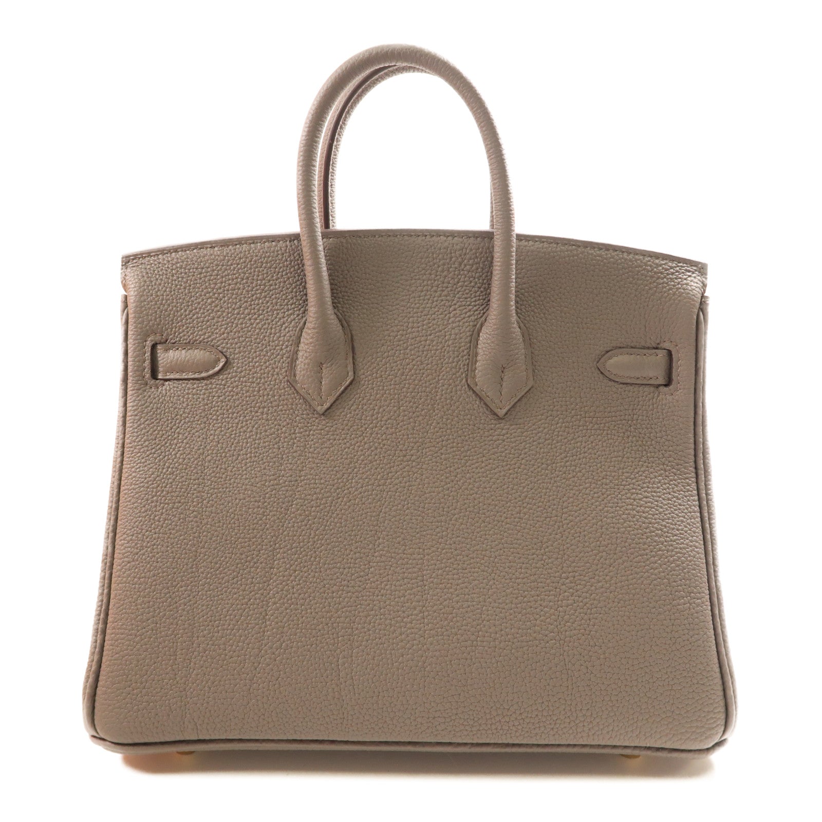 HERMES Togo皮革Birkin 25金扣手挽袋Gris Etain