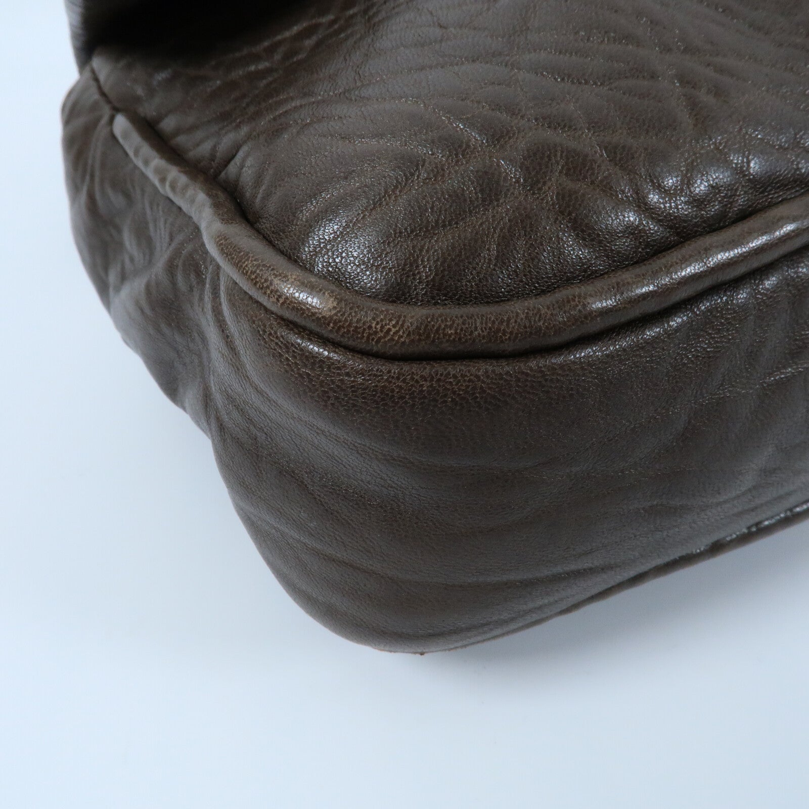 CHANEL 牛皮皮革Shoulder Bag銀扣鏈帶肩背袋