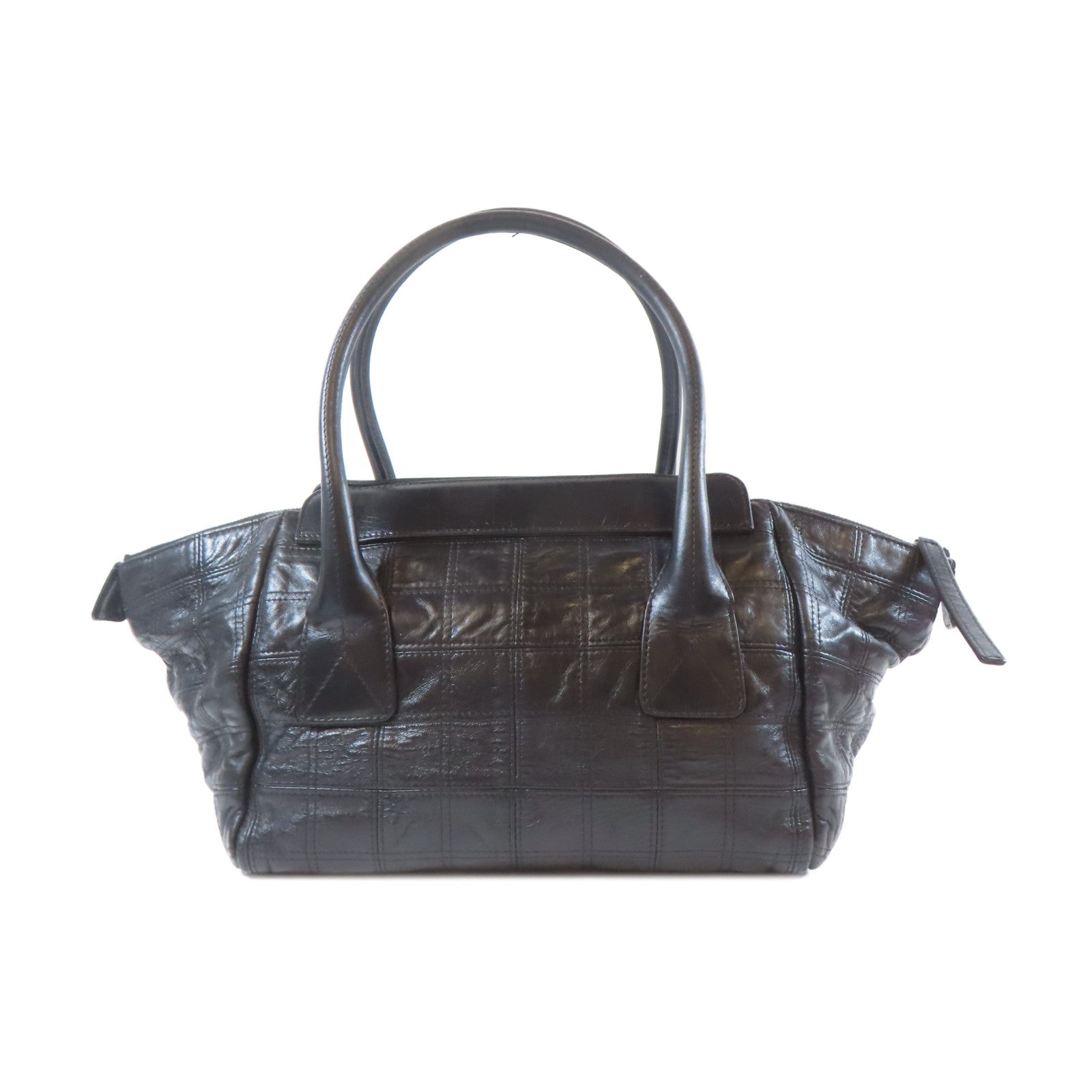 CHANEL 【激減優惠】牛皮皮革Tote Bag銀扣手挽袋黑色